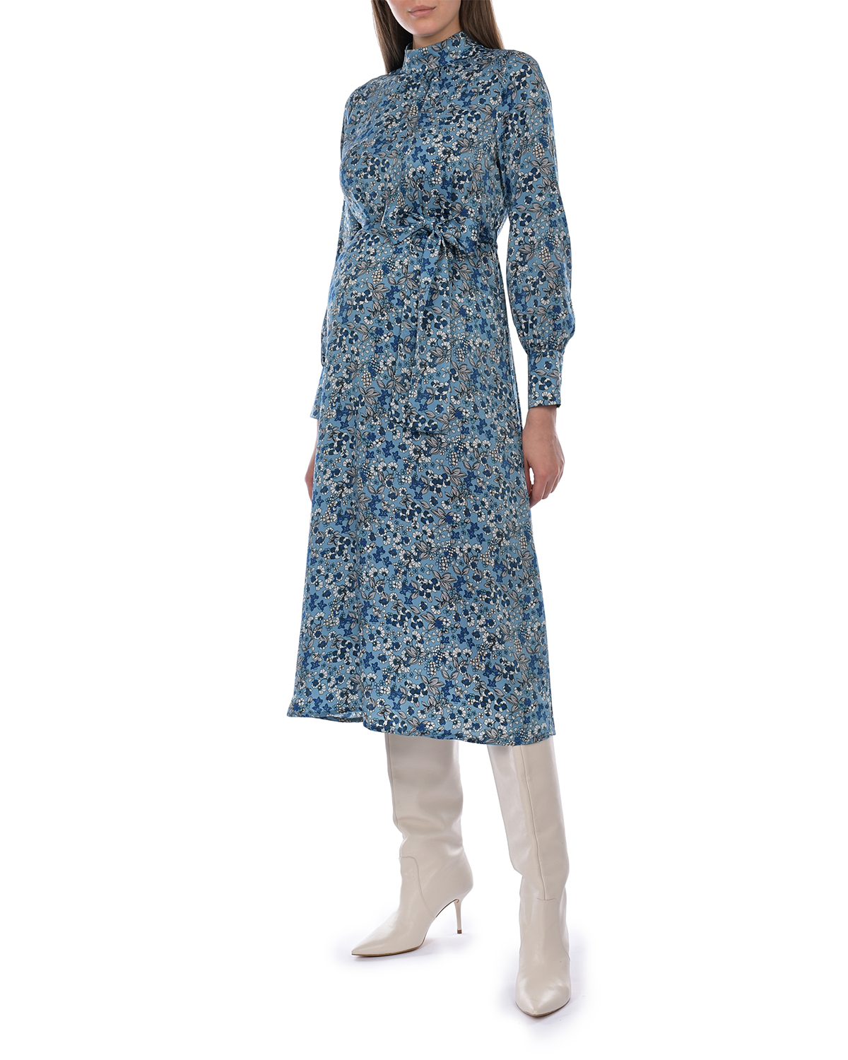 Голубое платье STELLA Pietro Brunelli, размер 40, цвет голубой - фото 5
