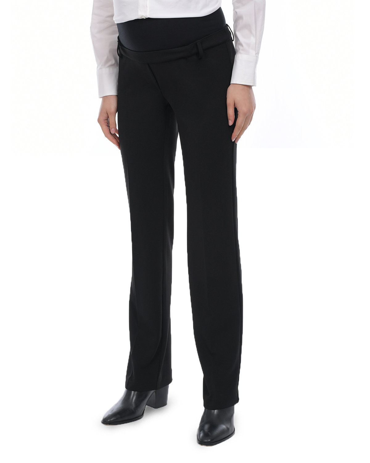 Прямые черные брюки для беременных Pietro Brunelli, размер 40, цвет черный - фото 5