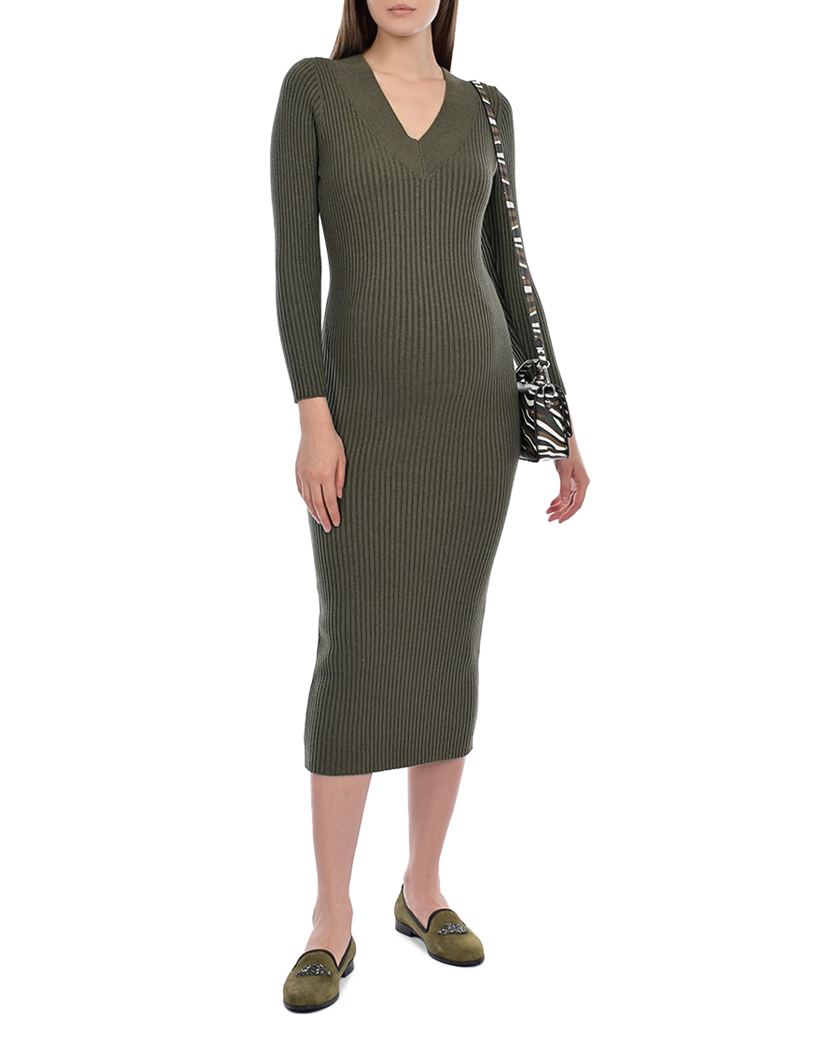 Платье для беременных цвета хаки Pietro Brunelli, размер 40 - фото 2