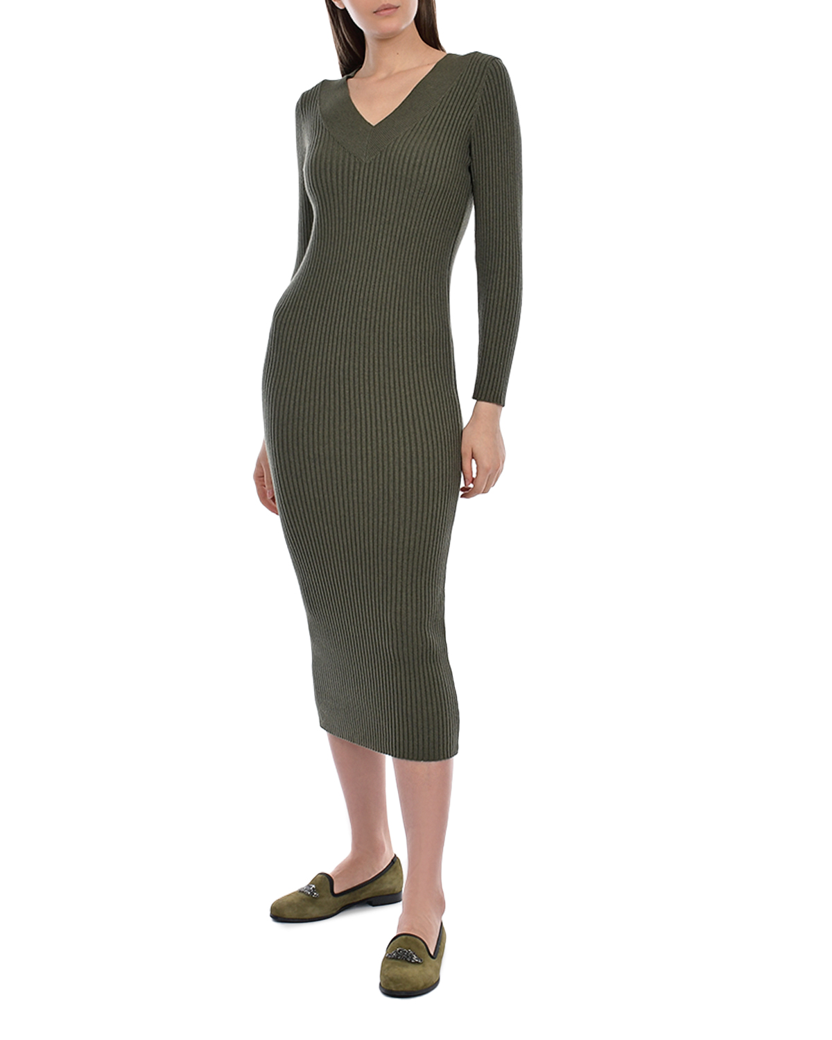 Платье для беременных цвета хаки Pietro Brunelli, размер 40 - фото 5