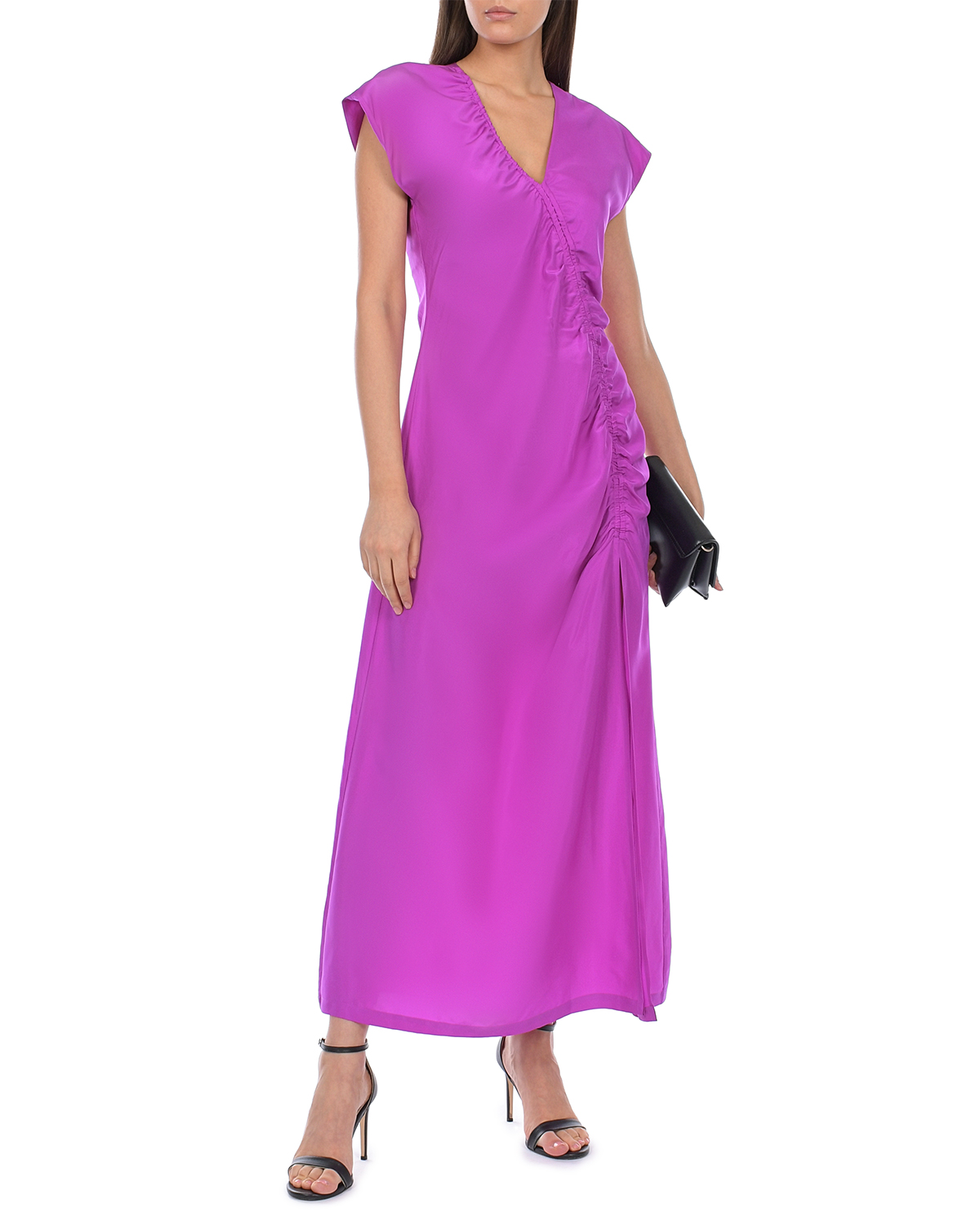 Шелковое платье цвета фуксии ROHE, размер 42 - фото 2