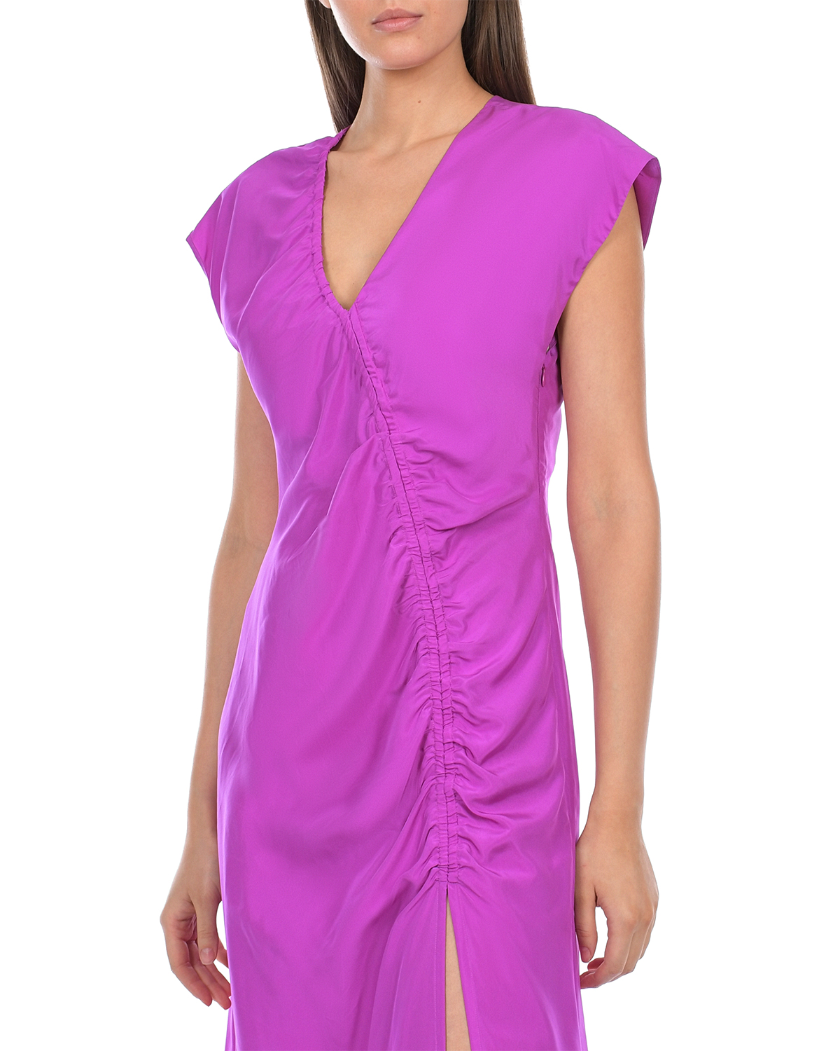 Шелковое платье цвета фуксии ROHE, размер 42 - фото 6