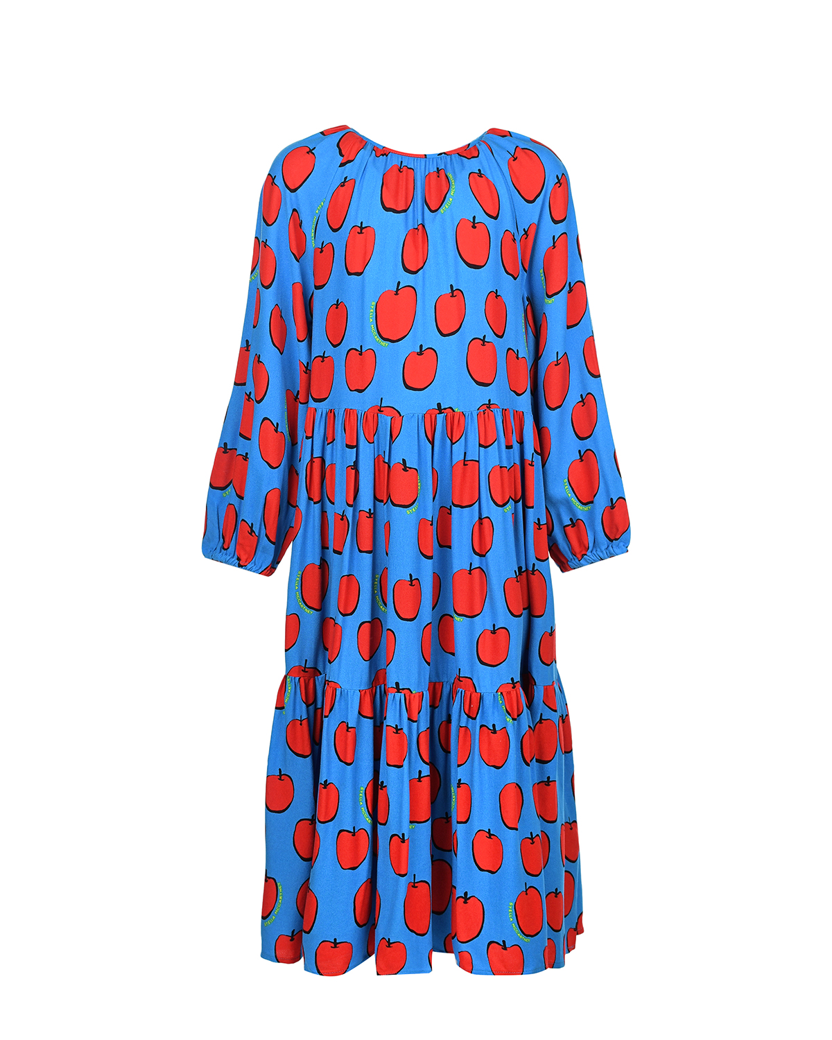 Платье с принтом "красные яблоки" Stella McCartney детское, размер 110, цвет мультиколор - фото 1