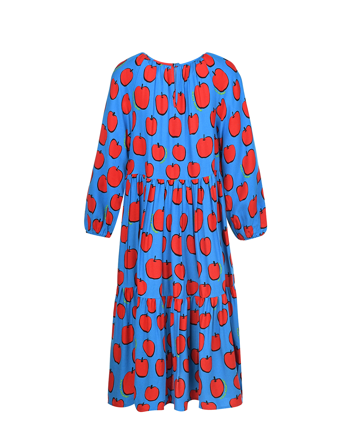 Платье с принтом "красные яблоки" Stella McCartney детское, размер 110, цвет мультиколор - фото 2