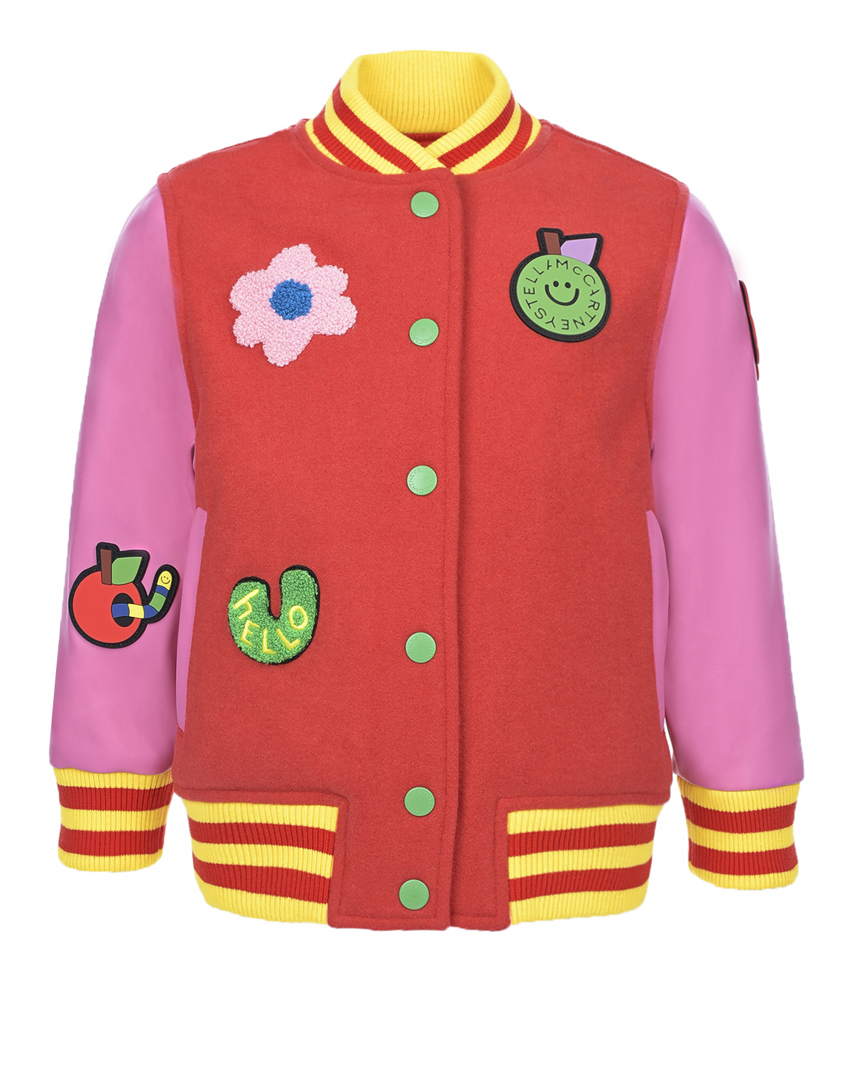 Куртка-бомбер в стиле color block Stella McCartney детская, размер 104, цвет мультиколор - фото 1