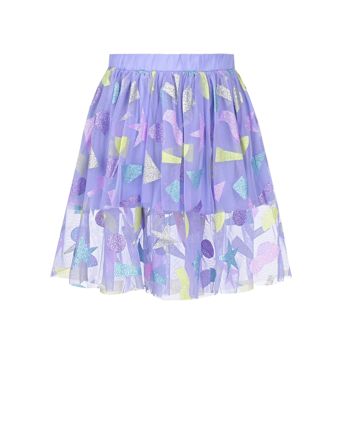 Двухслойная юбка с геометрическим принтом Stella McCartney детская, размер 110, цвет мультиколор