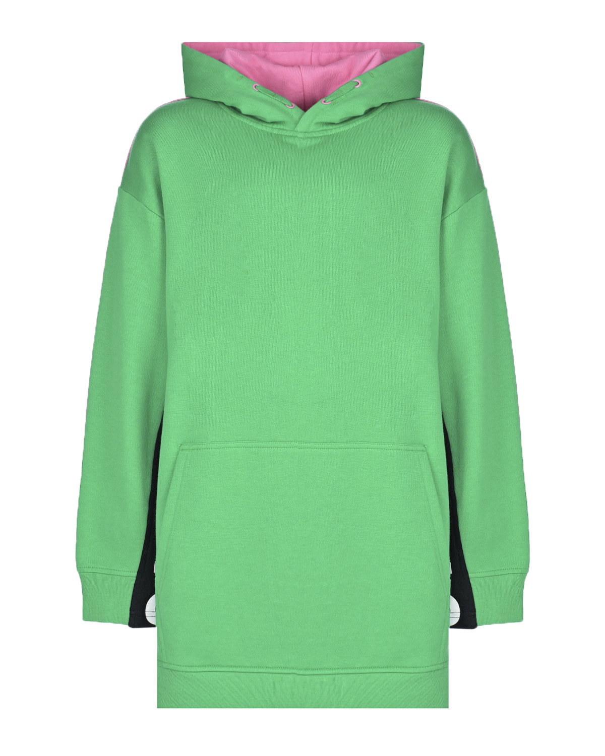 Розово-зеленое платье-худи Stella McCartney детское, размер 140, цвет мультиколор - фото 1