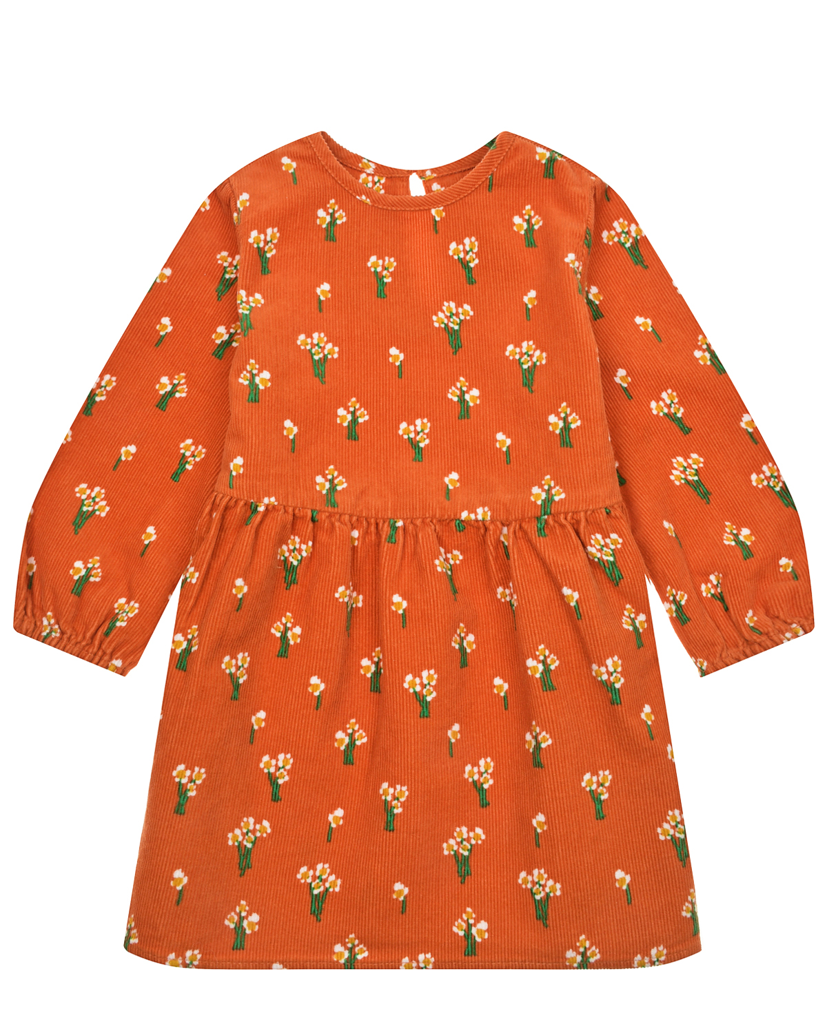 Оранжевое платье с цветочным принтом Stella McCartney детское