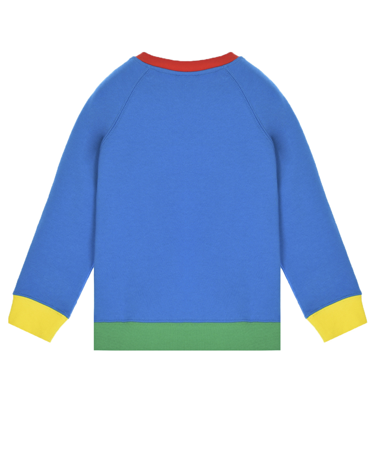 Синий свитшот с разноцветным смайлом Stella McCartney детский, размер 98 - фото 2