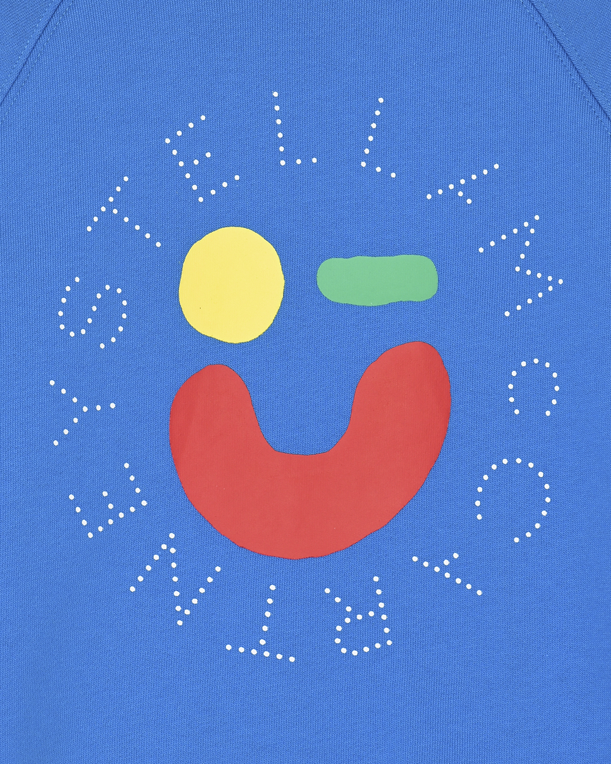 Синий свитшот с разноцветным смайлом Stella McCartney детский, размер 98 - фото 3