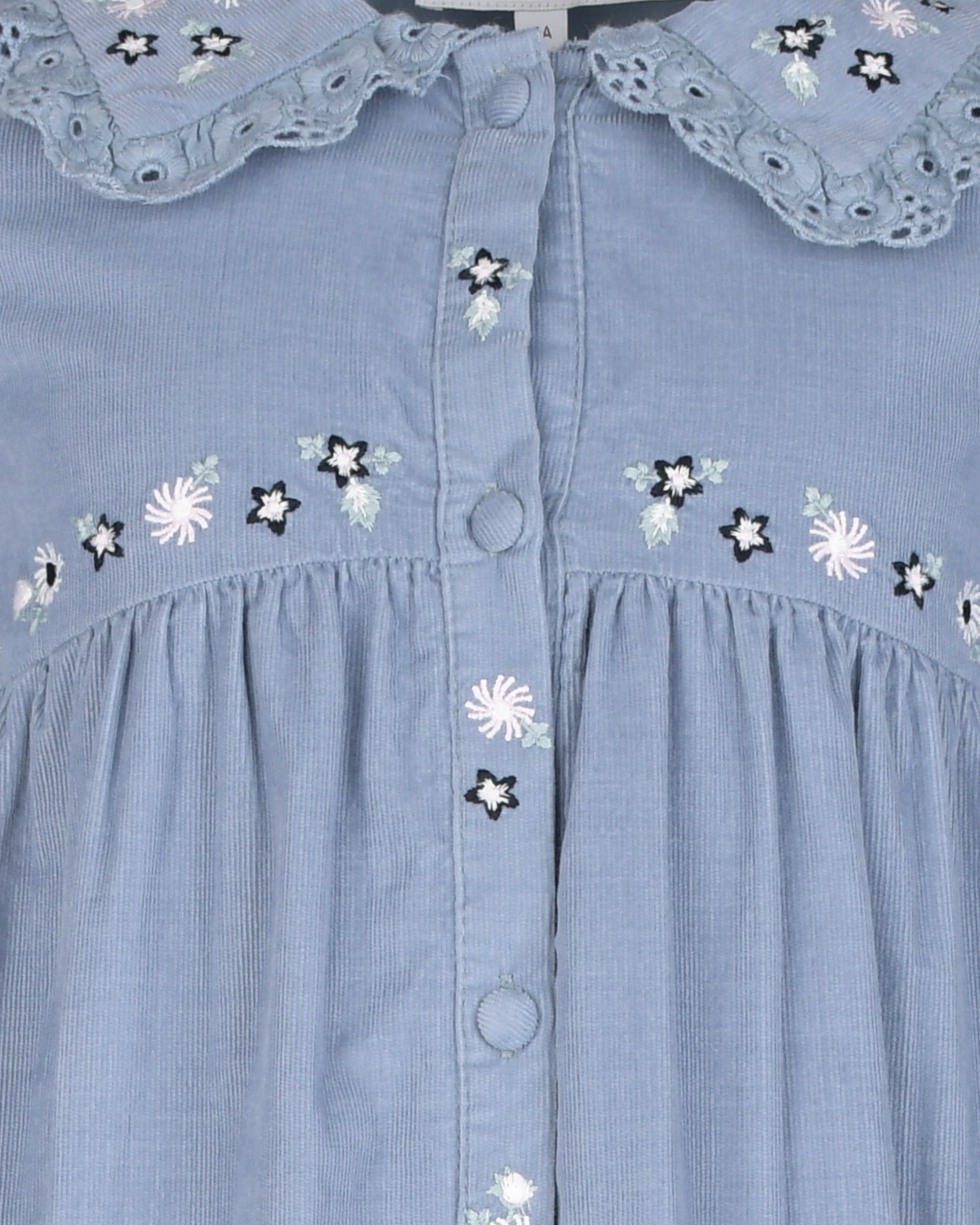 Голубое платье с цветочной вышивкой Tartine et Chocolat детское, размер 110 - фото 3