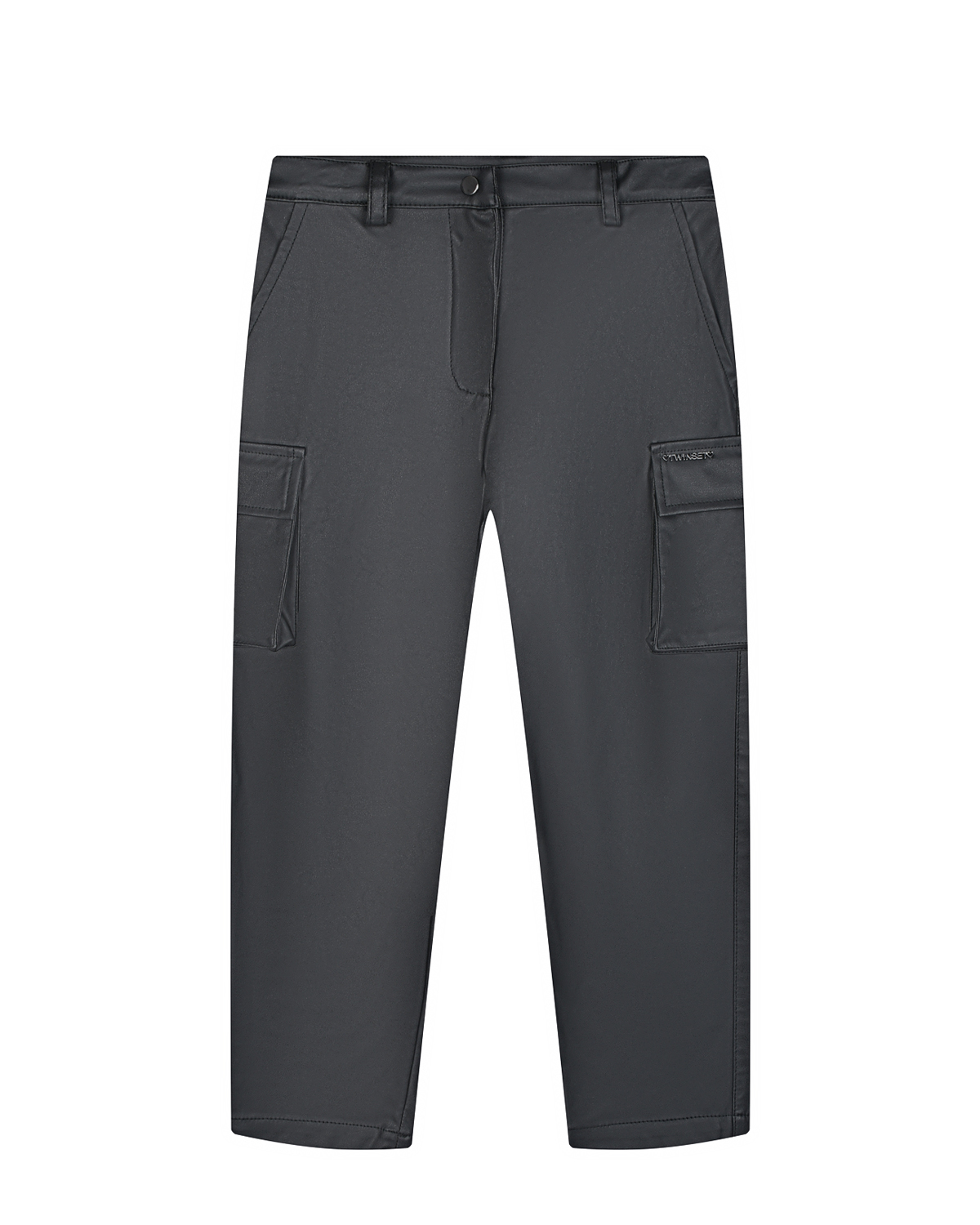 Черные брюки из эко-кожи TWINSET детские, размер 128, цвет черный - фото 1