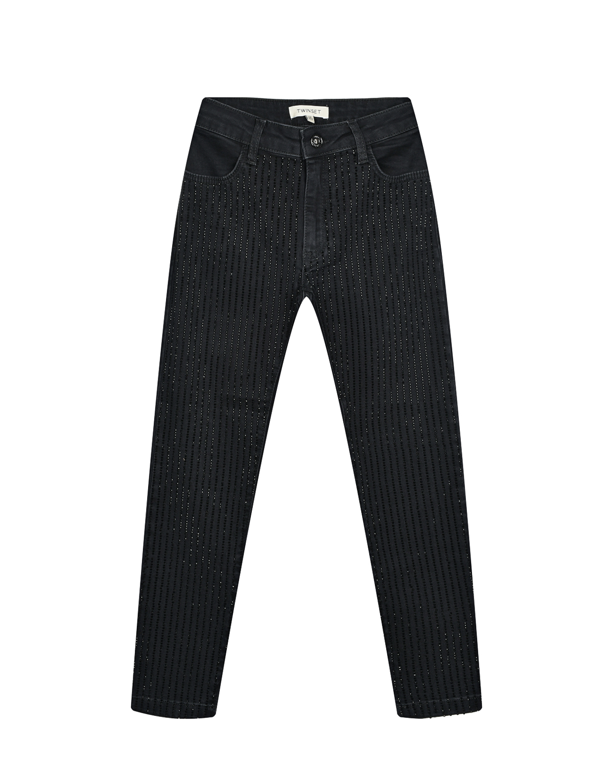 Черные джинсы со стразами в тон TWINSET детские