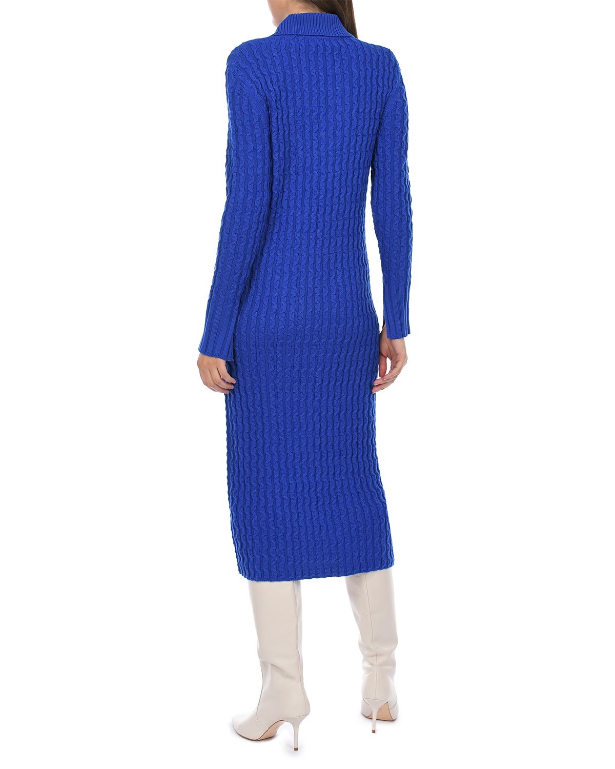 Ярко-синее платье из трикотажа Vivetta, размер 42, цвет нет цвета - фото 4
