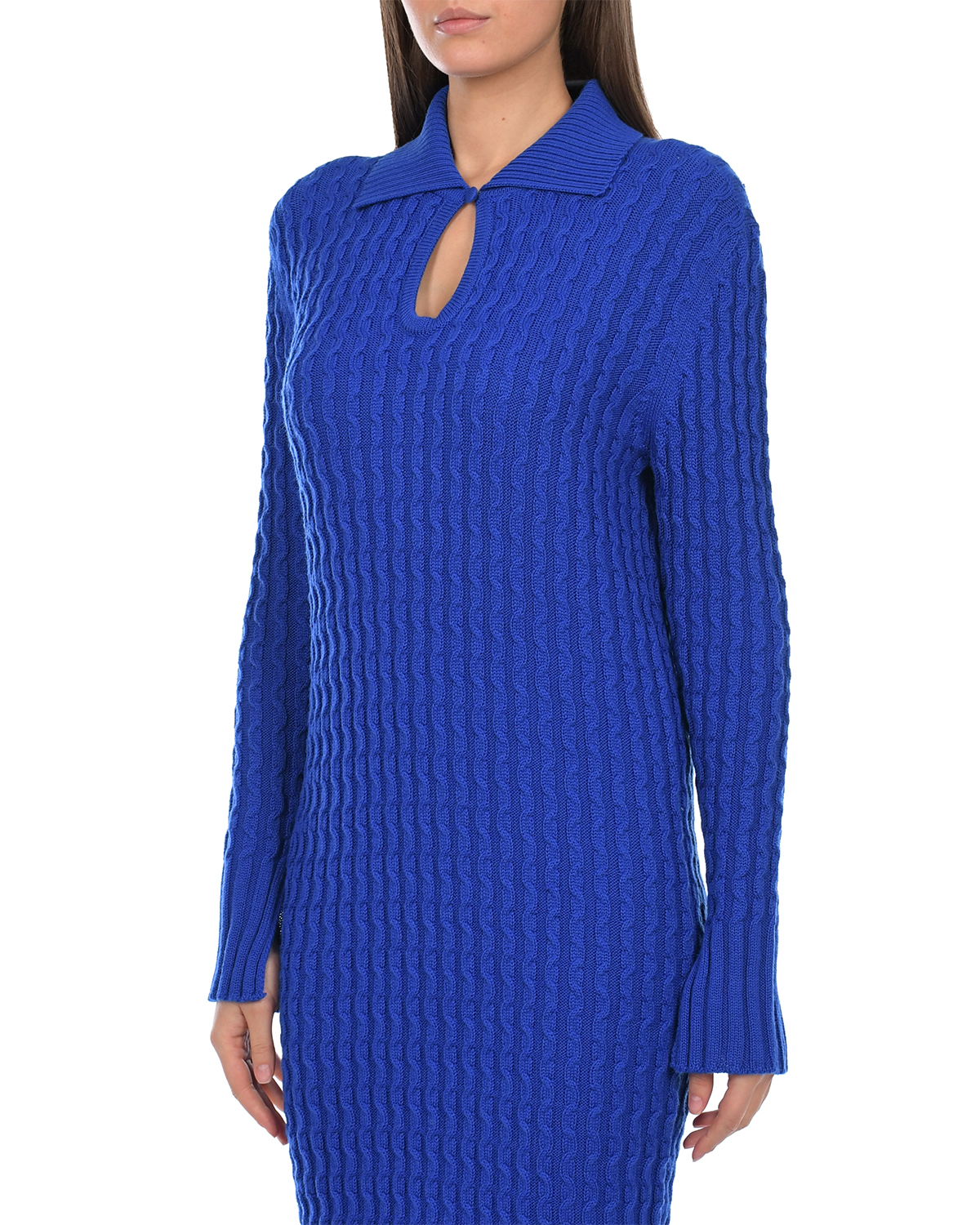 Ярко-синее платье из трикотажа Vivetta, размер 42, цвет нет цвета - фото 7