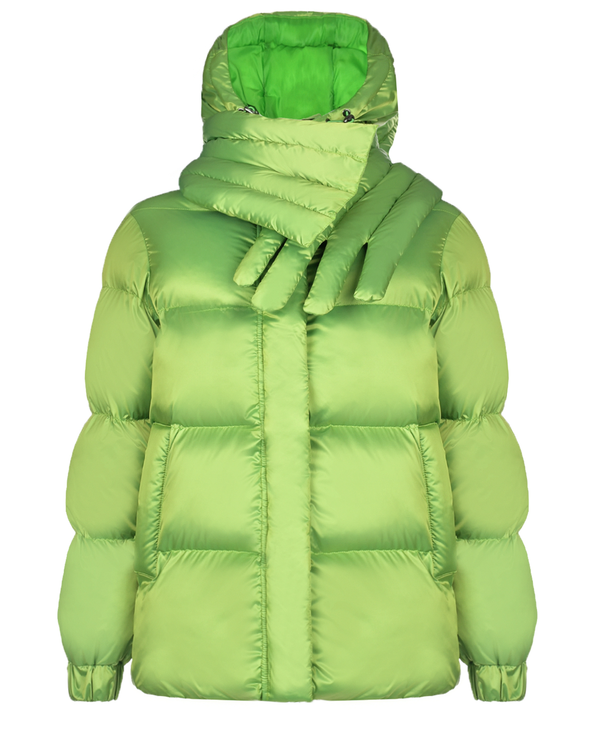 Зеленая куртка с шарфом Vivetta, размер 42, цвет зеленый