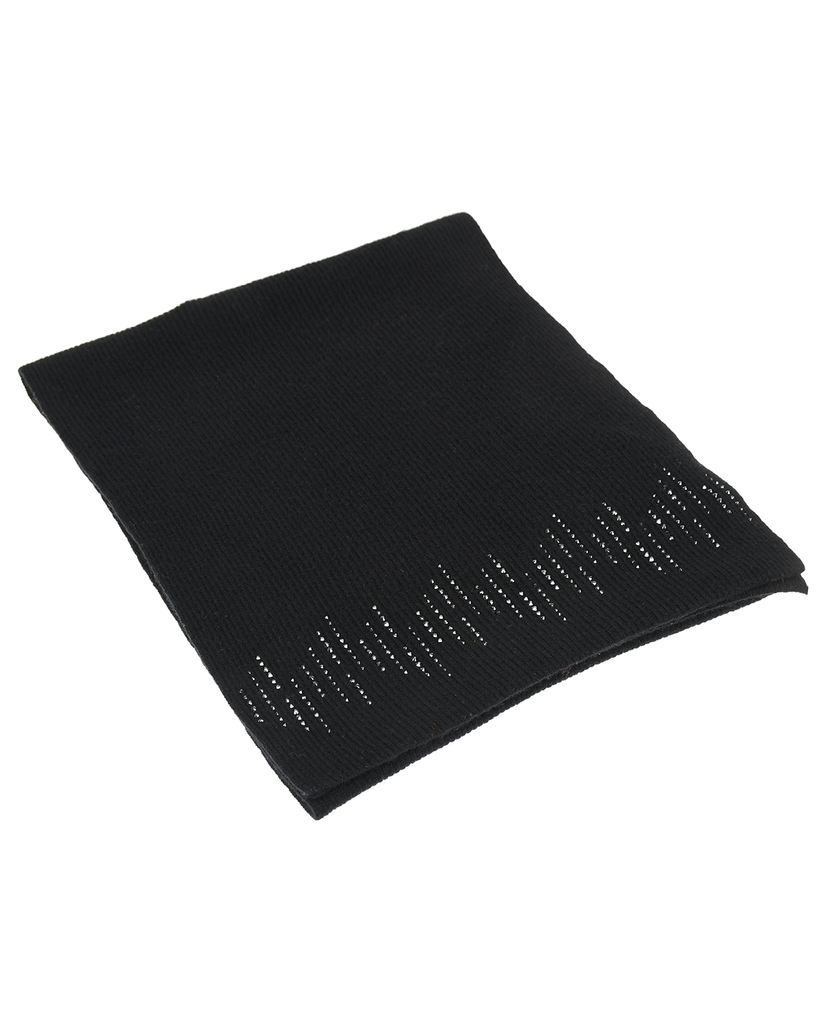 Черный кашемировый шарф с кристаллами Swarovski, 168х33 см William Sharp, размер unica