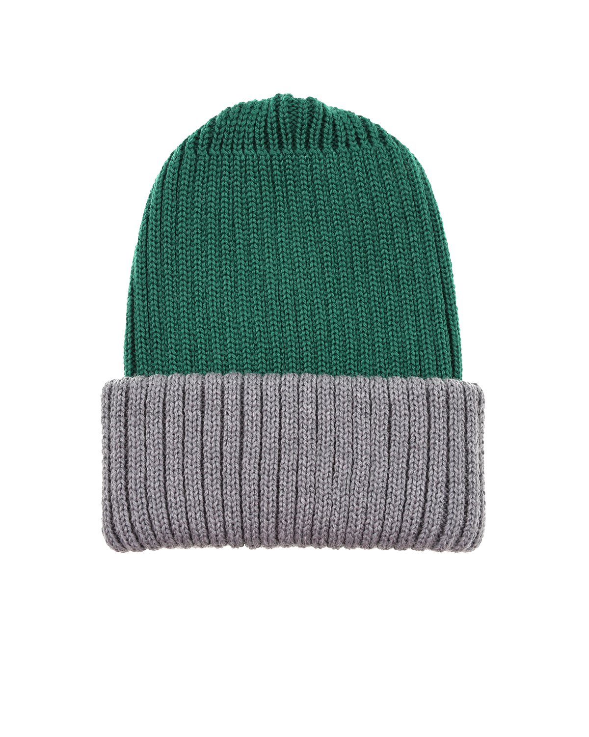 Серо-зеленая шапка из шерсти Catya детское, размер 55, цвет серый - фото 1