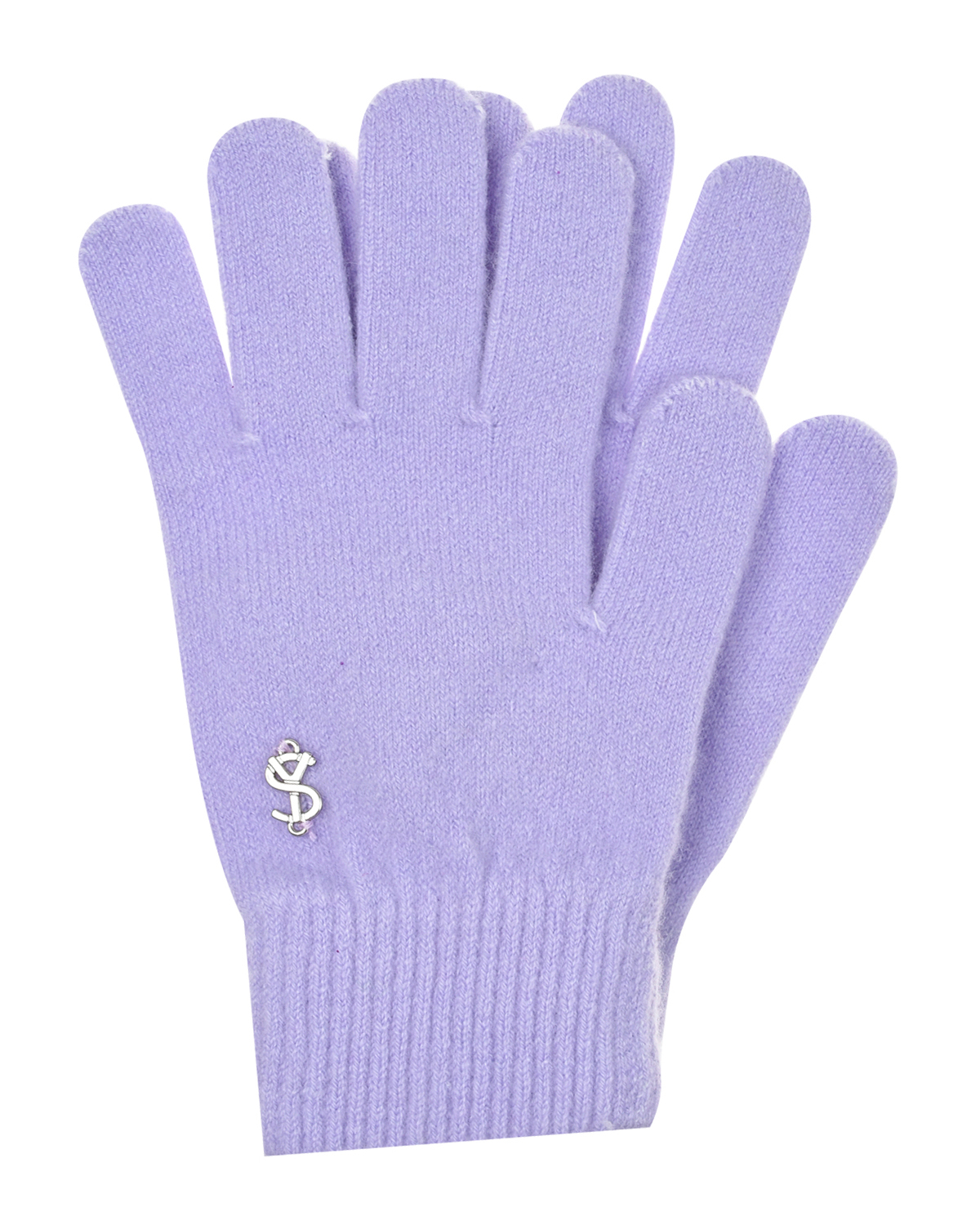 Сиреневые перчатки из шерсти и кашемира Yves Salomon, размер unica, цвет сиреневый
