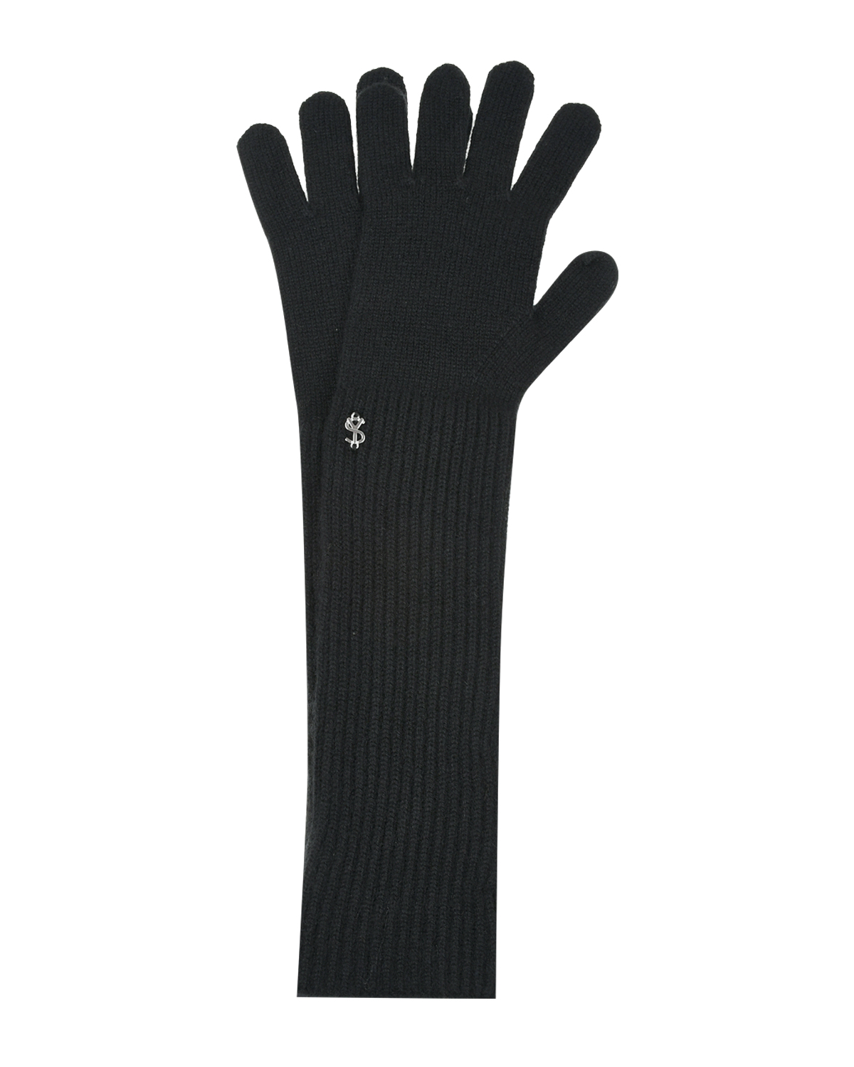 Перчатки черного цвета Yves Salomon, размер unica