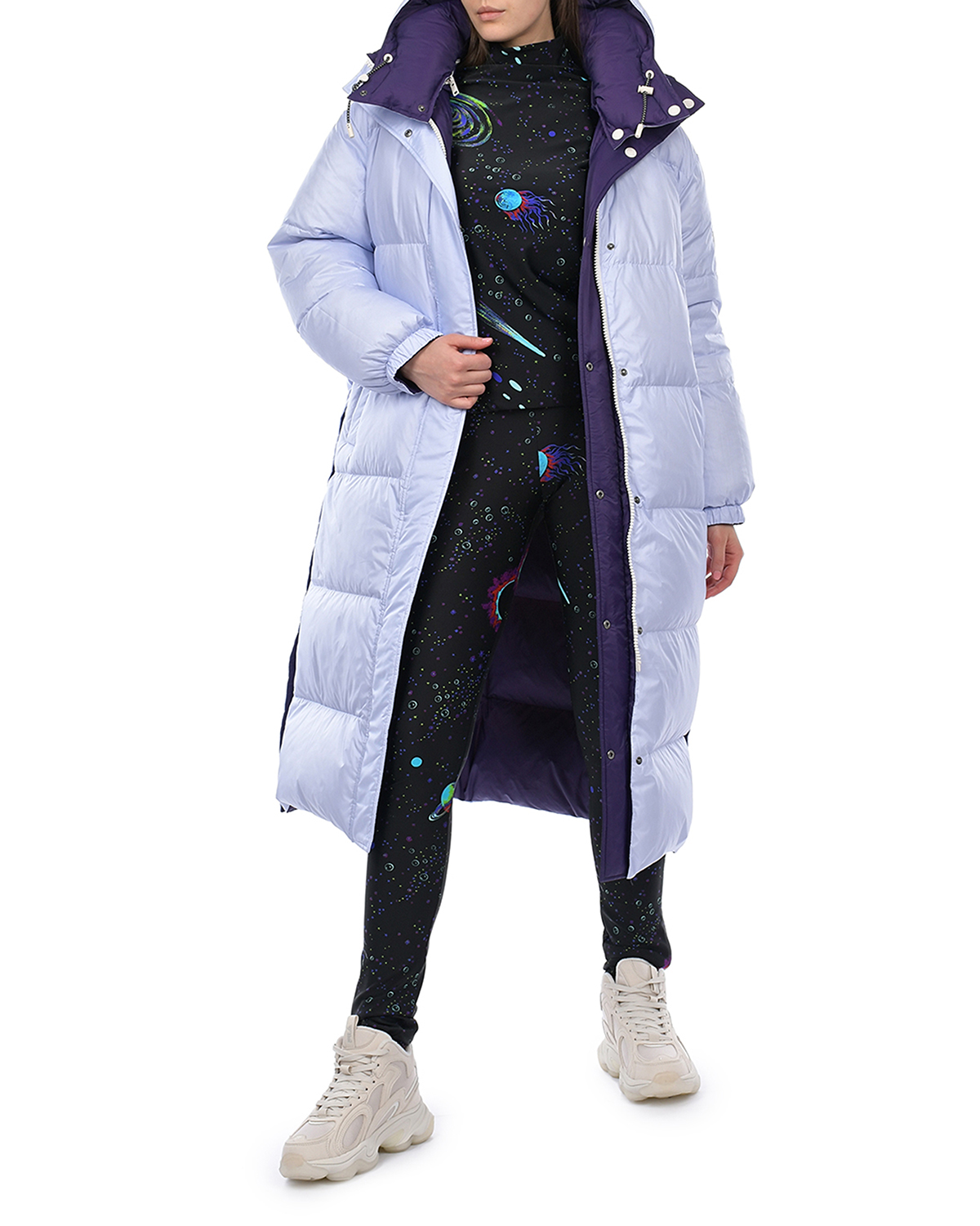 Двухстороннее пальто-пуховик, фиолетовый/сиреневый Yves Salomon, размер 38, цвет нет цвета Двухстороннее пальто-пуховик, фиолетовый/сиреневый Yves Salomon - фото 6