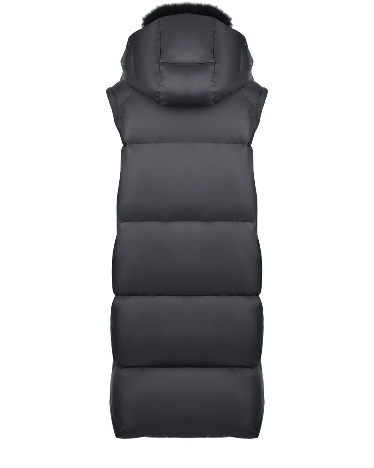 Черное пальто с меховой отделкой Yves Salomon, размер 42, цвет черный - фото 9