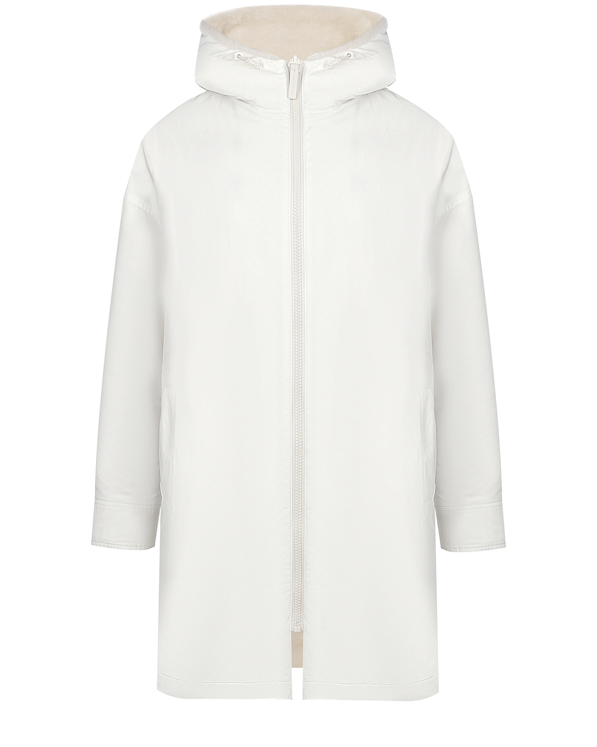 Двухстороннее пальто из овчины Yves Salomon, размер 36, цвет нет цвета