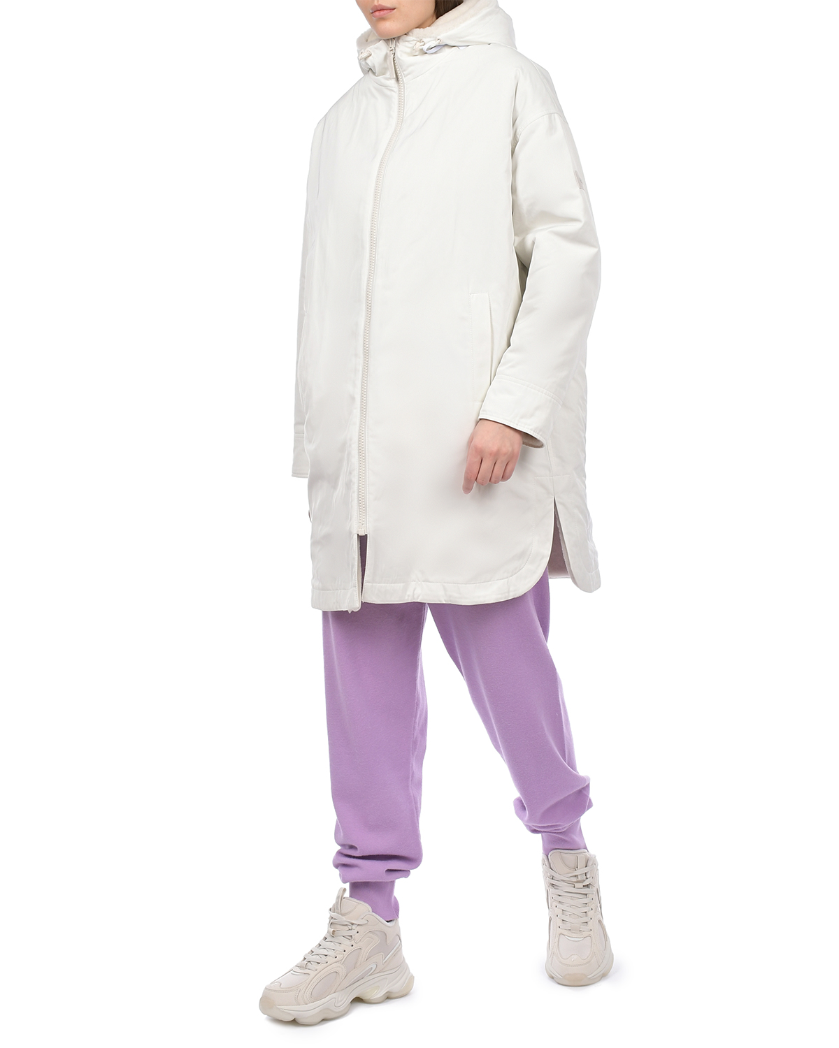 Двухстороннее пальто из овчины Yves Salomon, размер 36, цвет нет цвета - фото 4