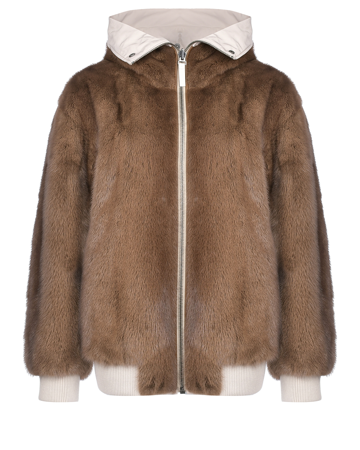 Двухсторонняя куртка с мехом норки Yves Salomon, размер 42, цвет коричневый - фото 2