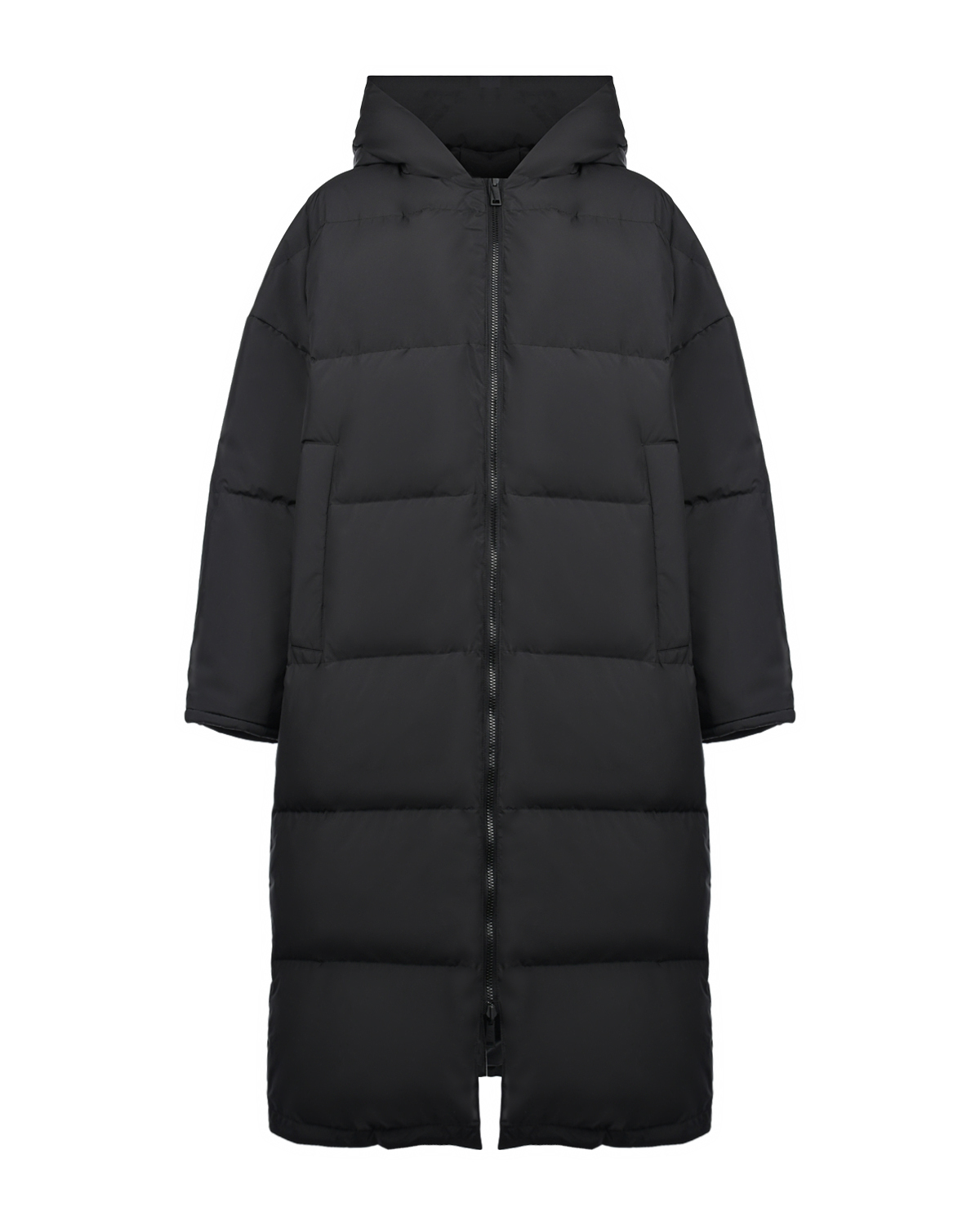 Черное двуxстороннее пальто Yves Salomon, размер 36, цвет черный - фото 1