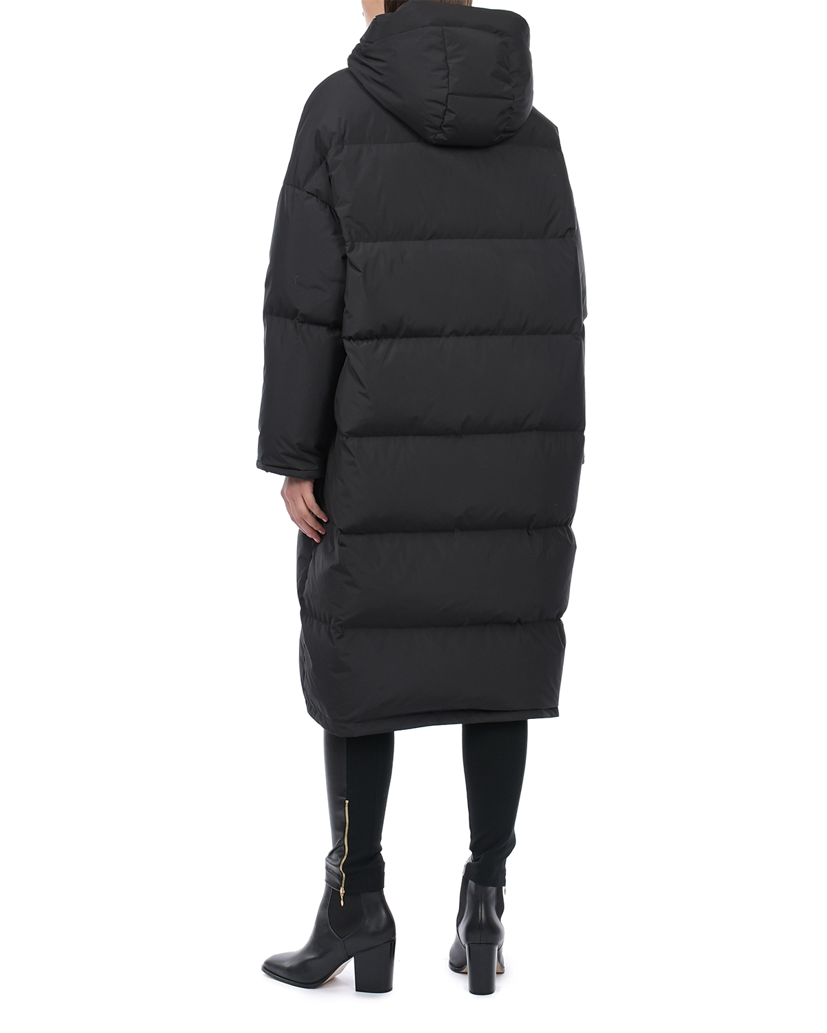 Черное двуxстороннее пальто Yves Salomon, размер 36, цвет черный - фото 4