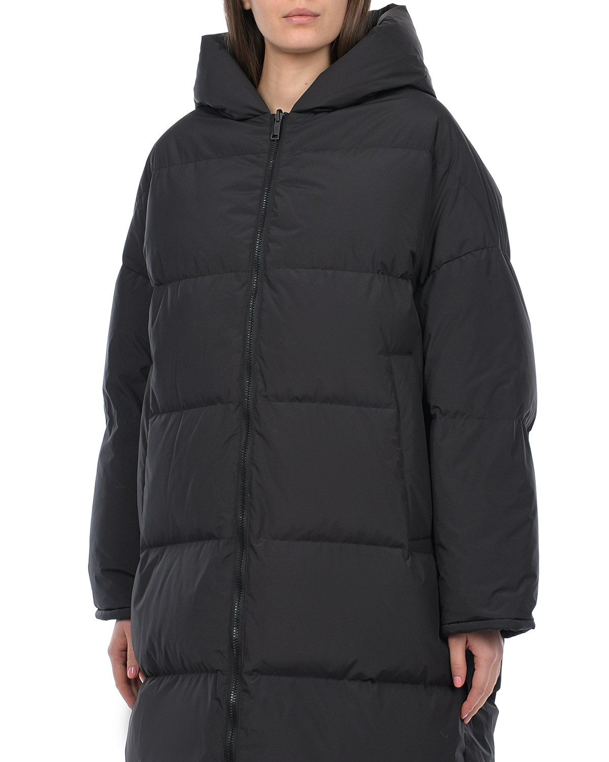 Черное двуxстороннее пальто Yves Salomon, размер 36, цвет черный - фото 6
