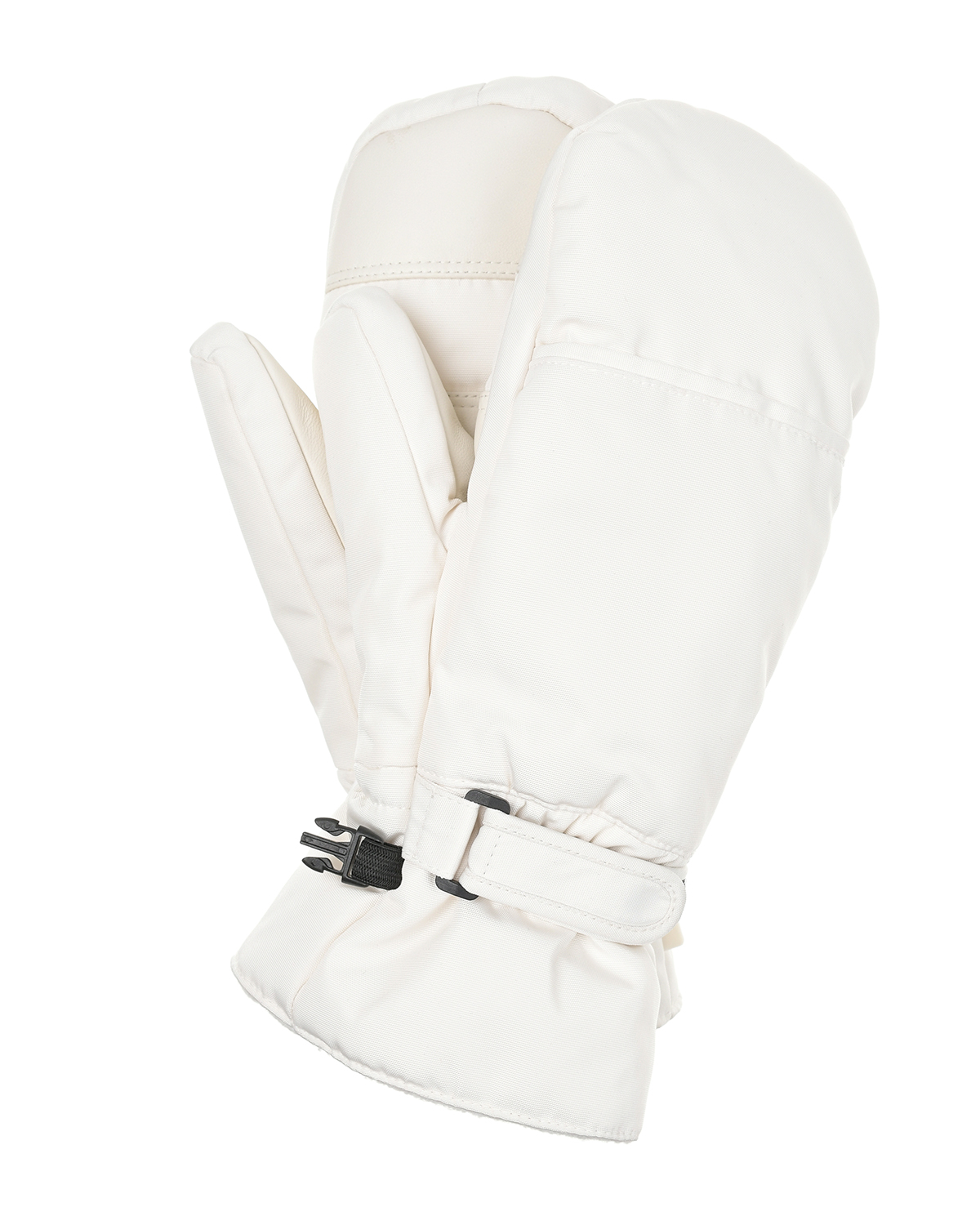 Белые лыжные варежки Yves Salomon, размер S, цвет белый - фото 1