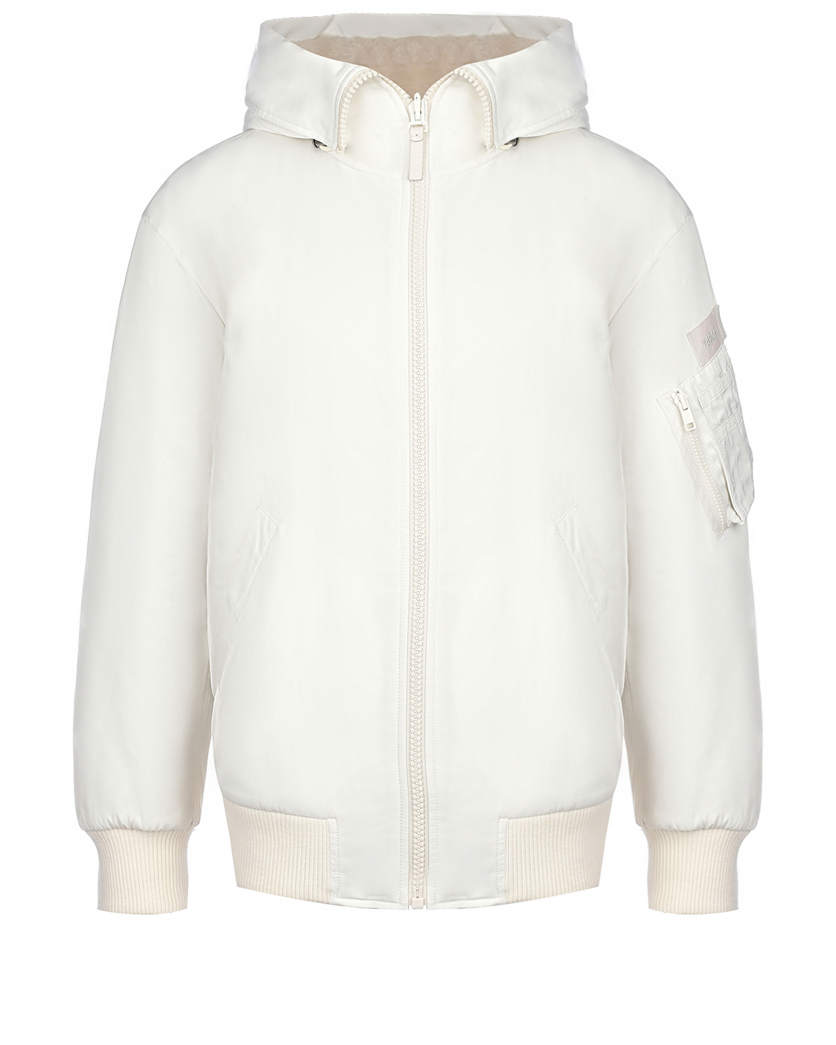 

Двусторонняя куртка-бомбер из овчины Yves Salomon, Бежевый, Двусторонняя куртка-бомбер из овчины Yves Salomon