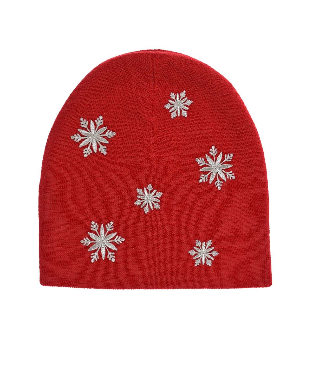 Красная шапка с декором "снежинки" Regina детская, размер 55, цвет красный - фото 1