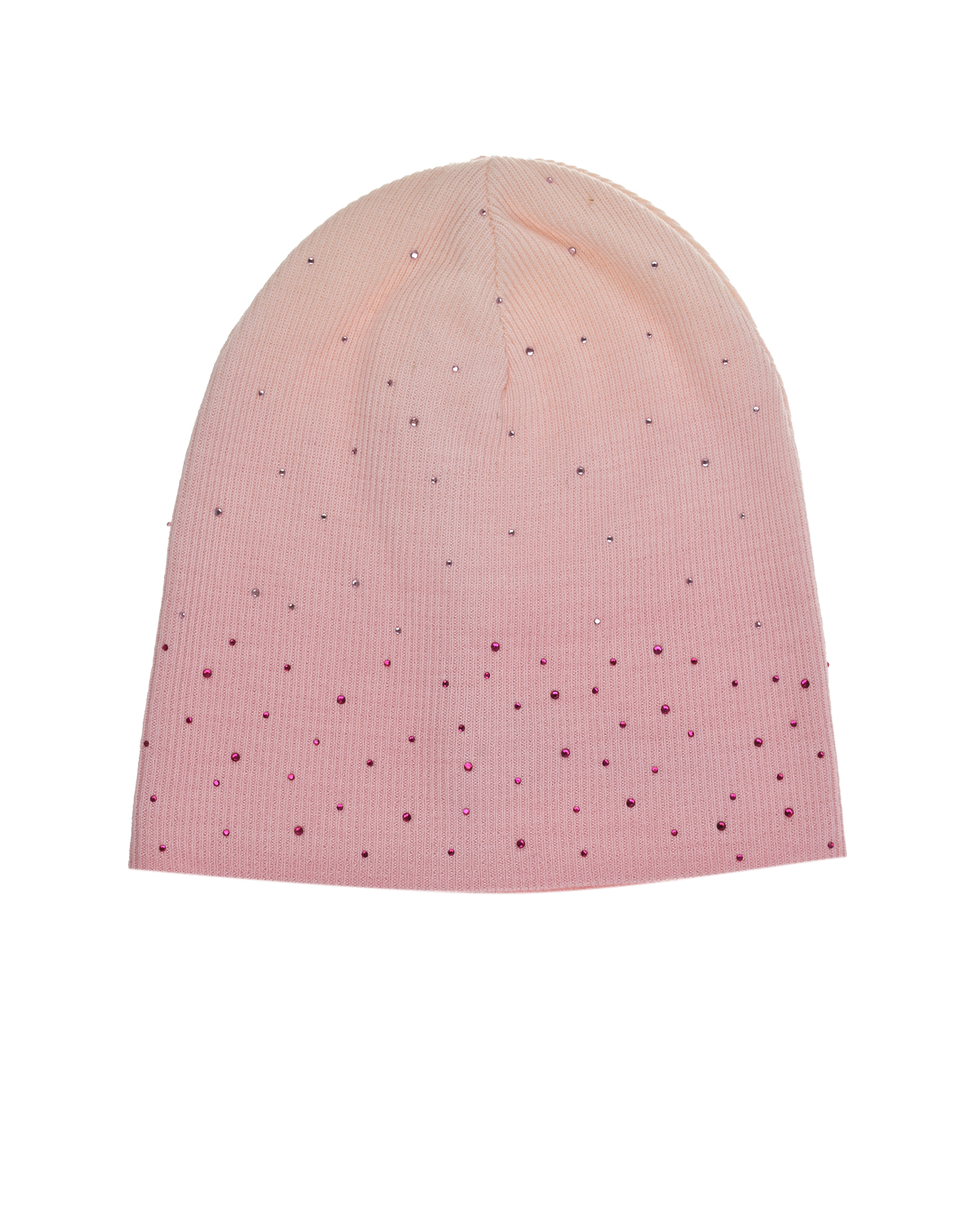 Розовая шапка с россыпью стразов Regina детская
