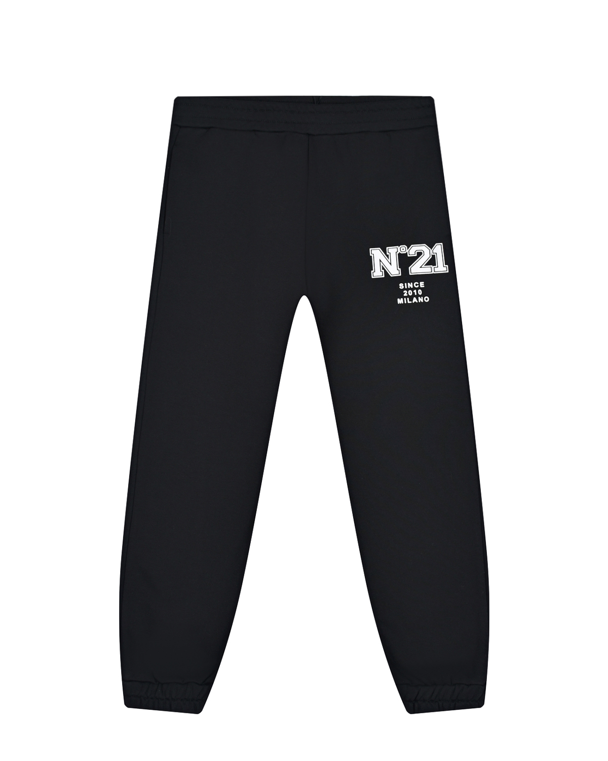 Базовые черные спортивные брюки No. 21 детские, размер 140, цвет черный