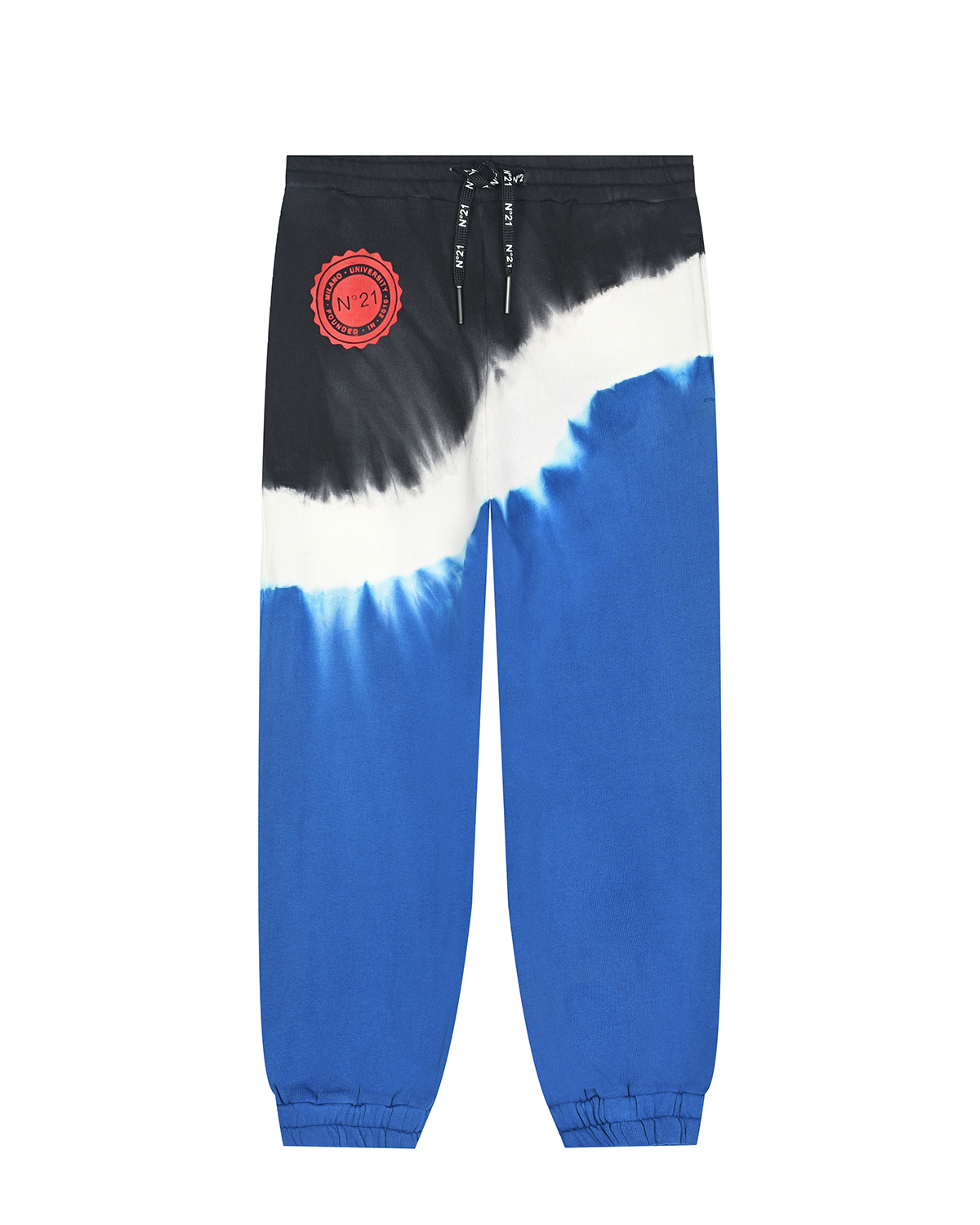 Спортивные брюки с принтом tie-dye No. 21 детские, размер 140, цвет мультиколор