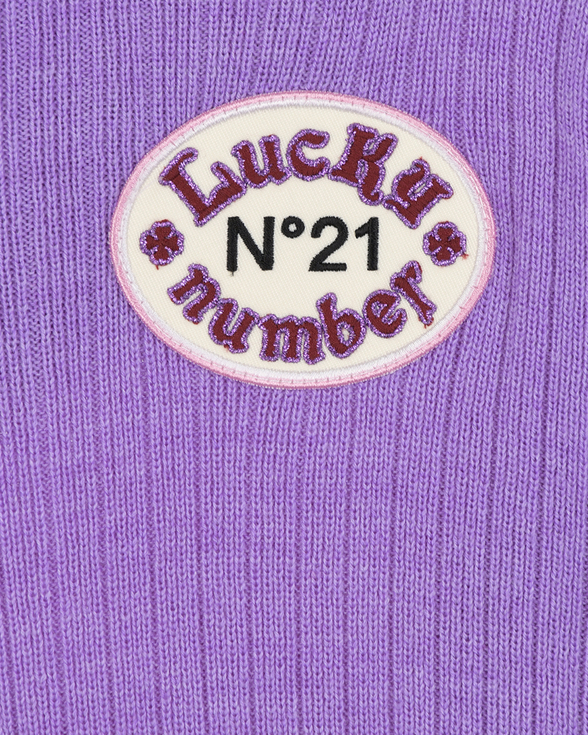 Укороченная сиреневая толстовка-худи No. 21 детская, размер 104, цвет фиолетовый - фото 5