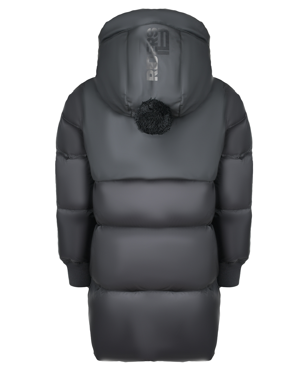 Черное стеганое пальто с двойным капюшоном AI RIDERS ON THE STORM детское, размер 128, цвет черный - фото 3
