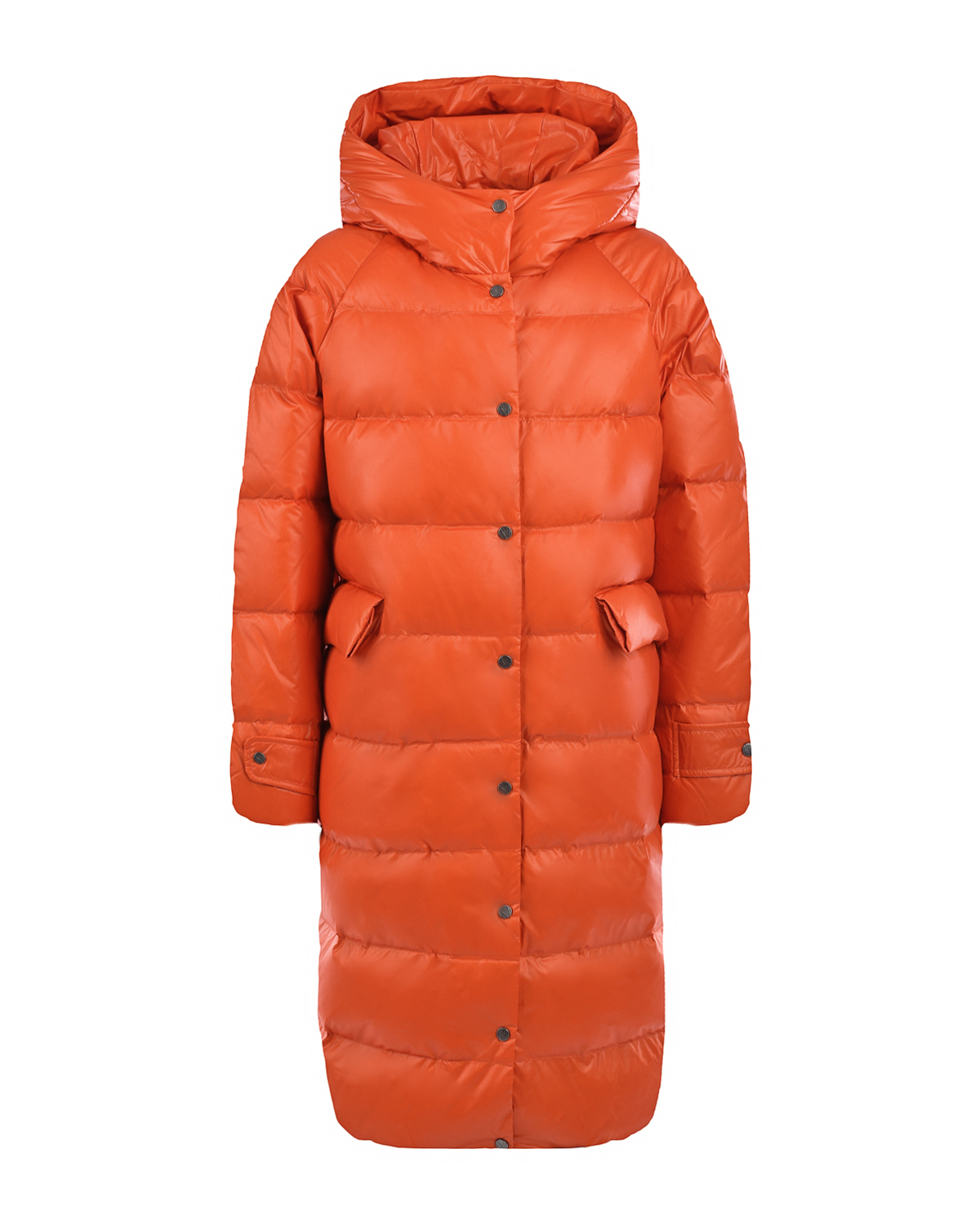 Оранжевое стеганое пальто-пуховик Naumi детское