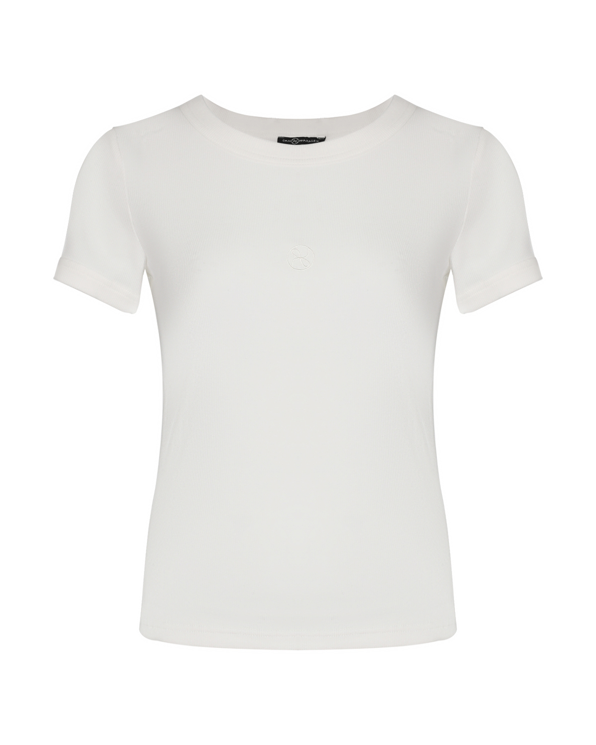Белая футболка в рубчик Dan Maralex, размер 48, цвет нет цвета - фото 1