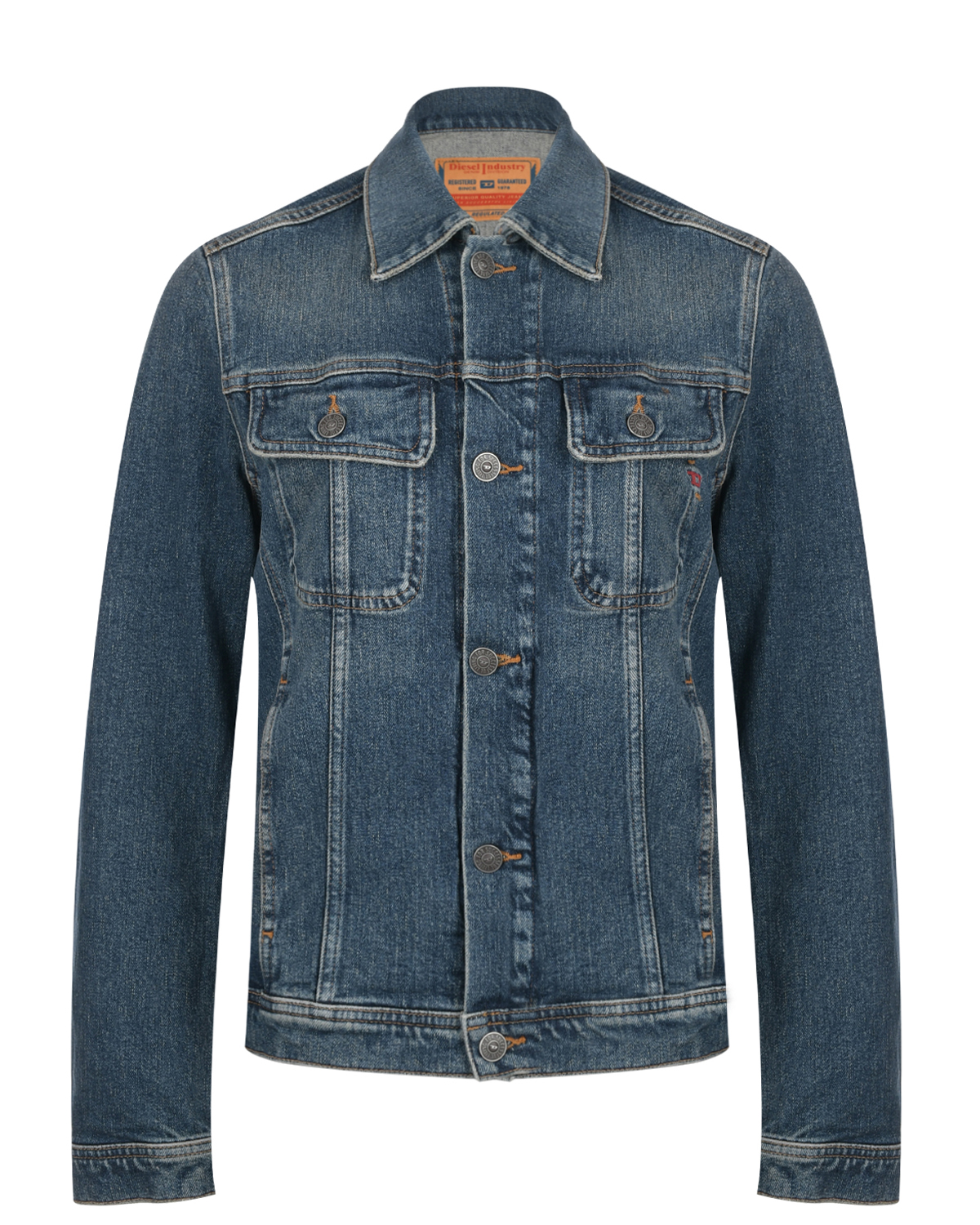 Классическая джинсовая куртка Diesel, размер 44, цвет синий