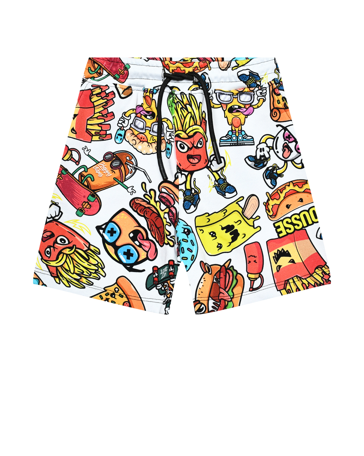Бермуды с принтом "фастфуд" Mousse kids