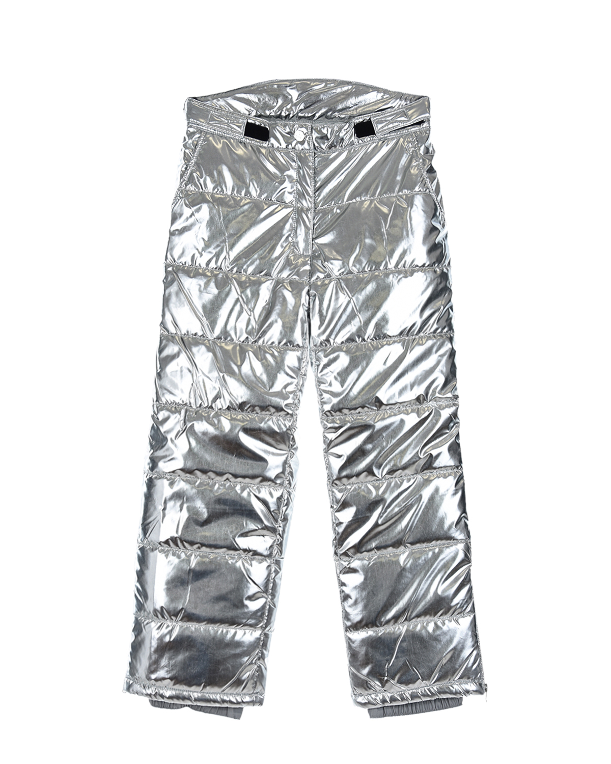 Серебристые стеганые брюки Junior Republic детские, размер 122/128, цвет серебряный - фото 1