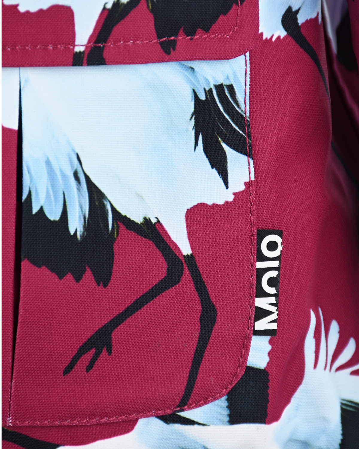 Бордовая куртка с принтом "птицы" Molo детская, размер 104, цвет бордовый - фото 3