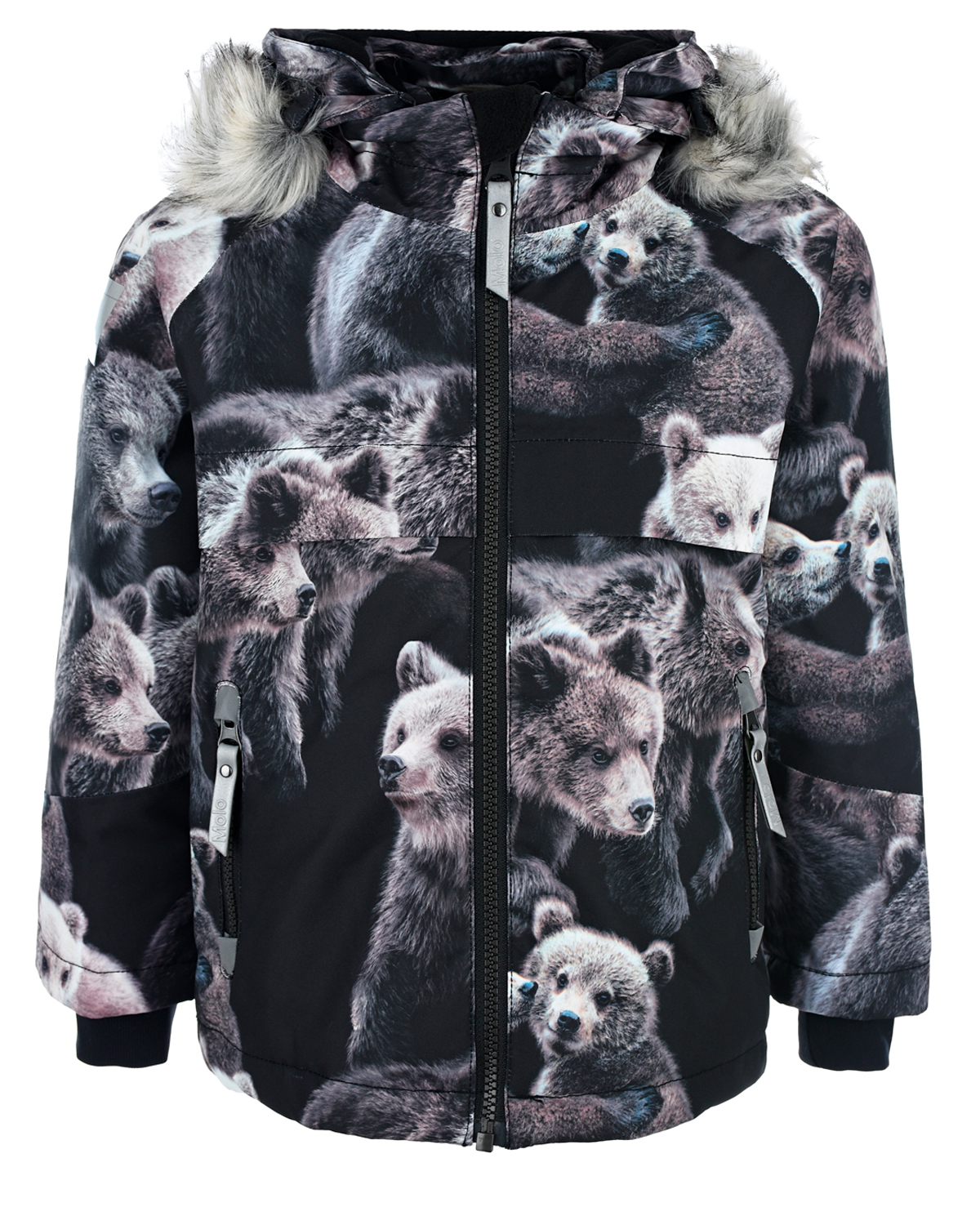 Купить Куртка с принтом медведи Molo детская, Нет цвета, 100%полиэстер, 100%полиуретан