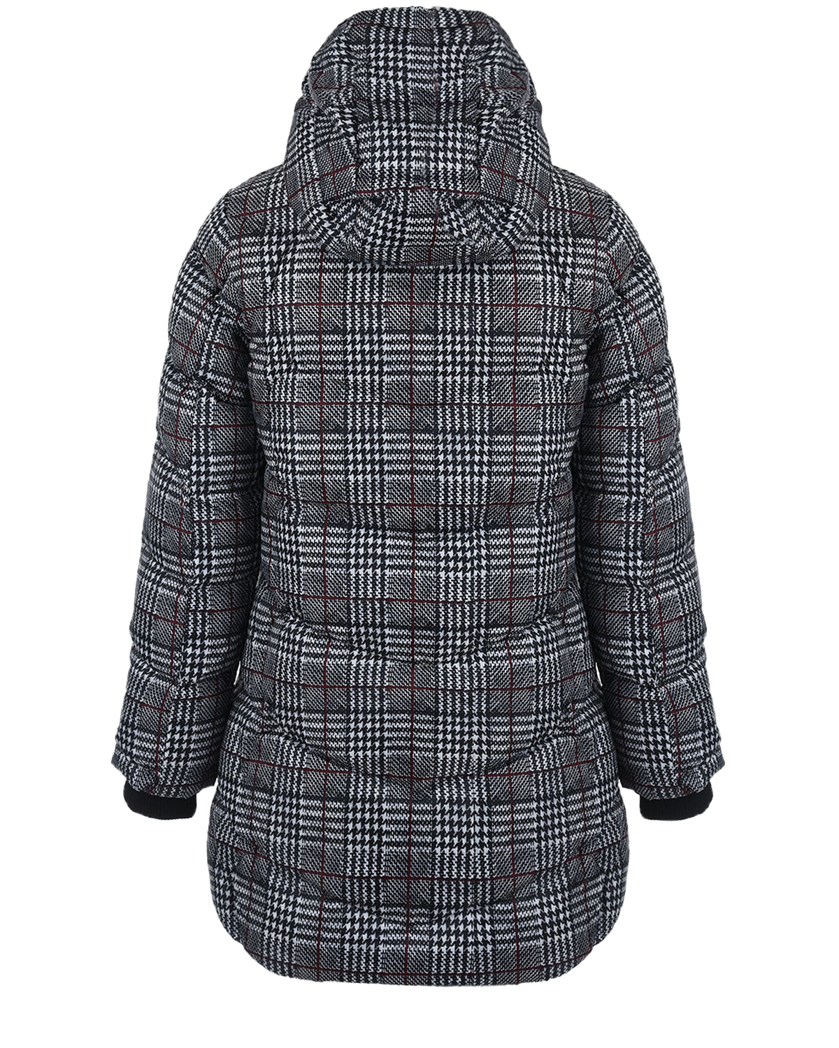 Куртка в клетку прямого кроя Junior Republic детская, размер 146/152, цвет серый - фото 2