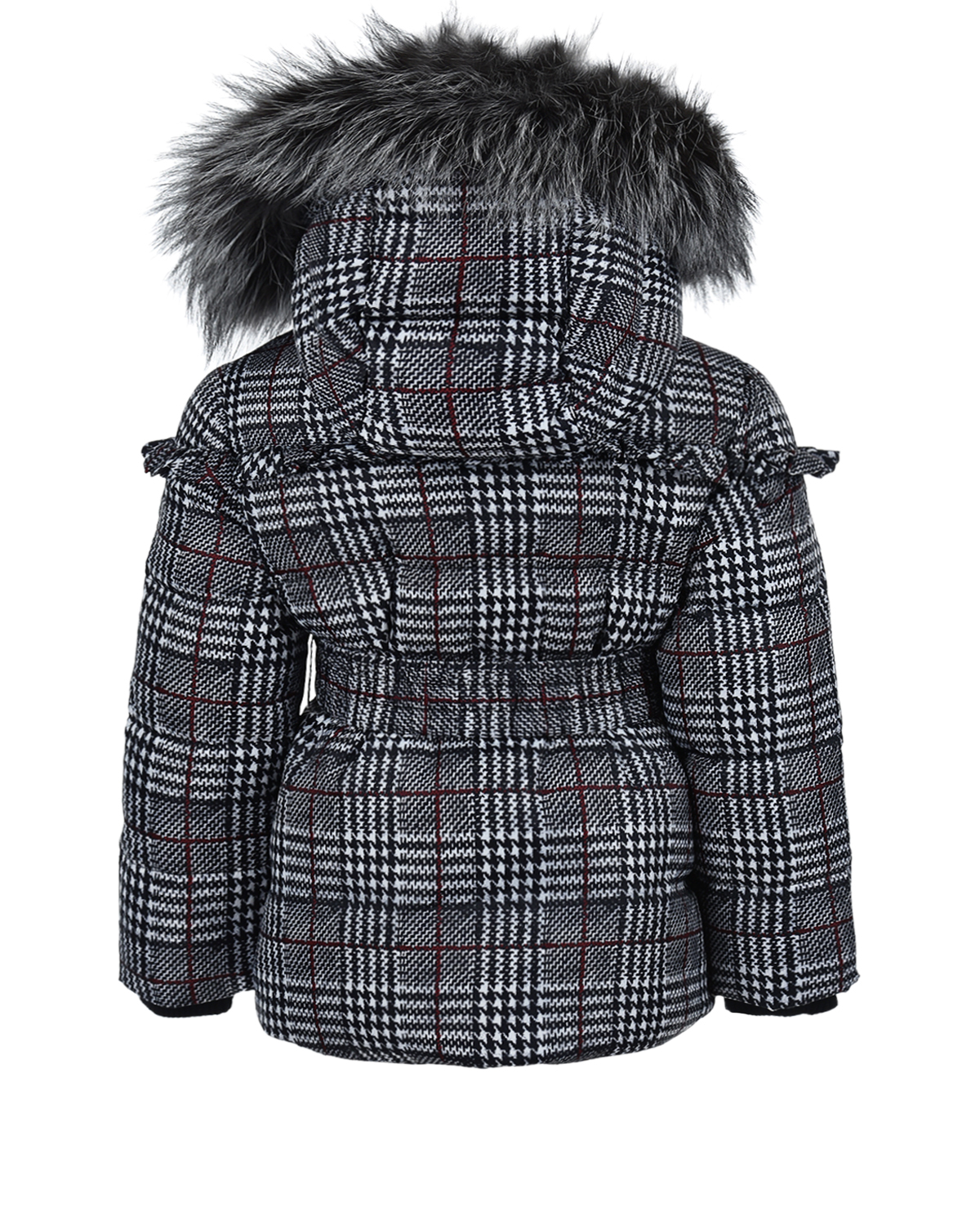 Серая куртка в клетку Junior Republic детская, размер 104, цвет серый - фото 2