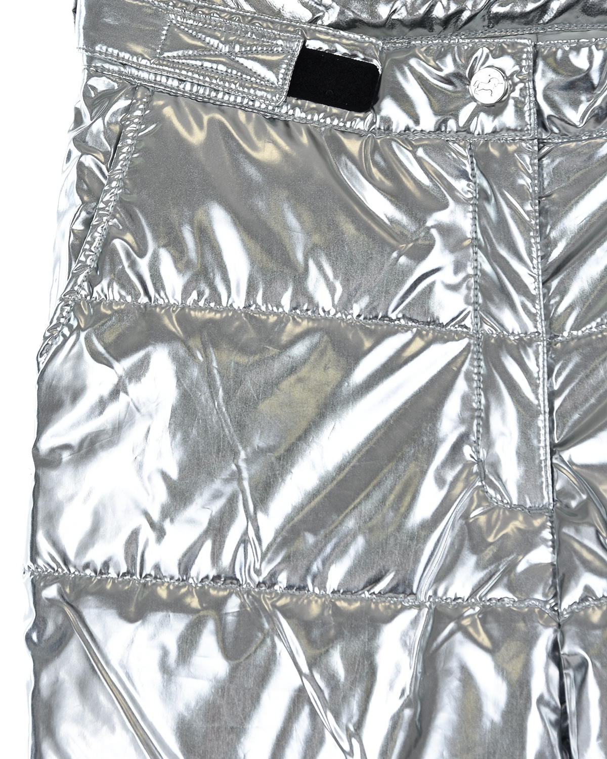Серебристые стеганые брюки Junior Republic детские, размер 122/128, цвет серебряный - фото 3